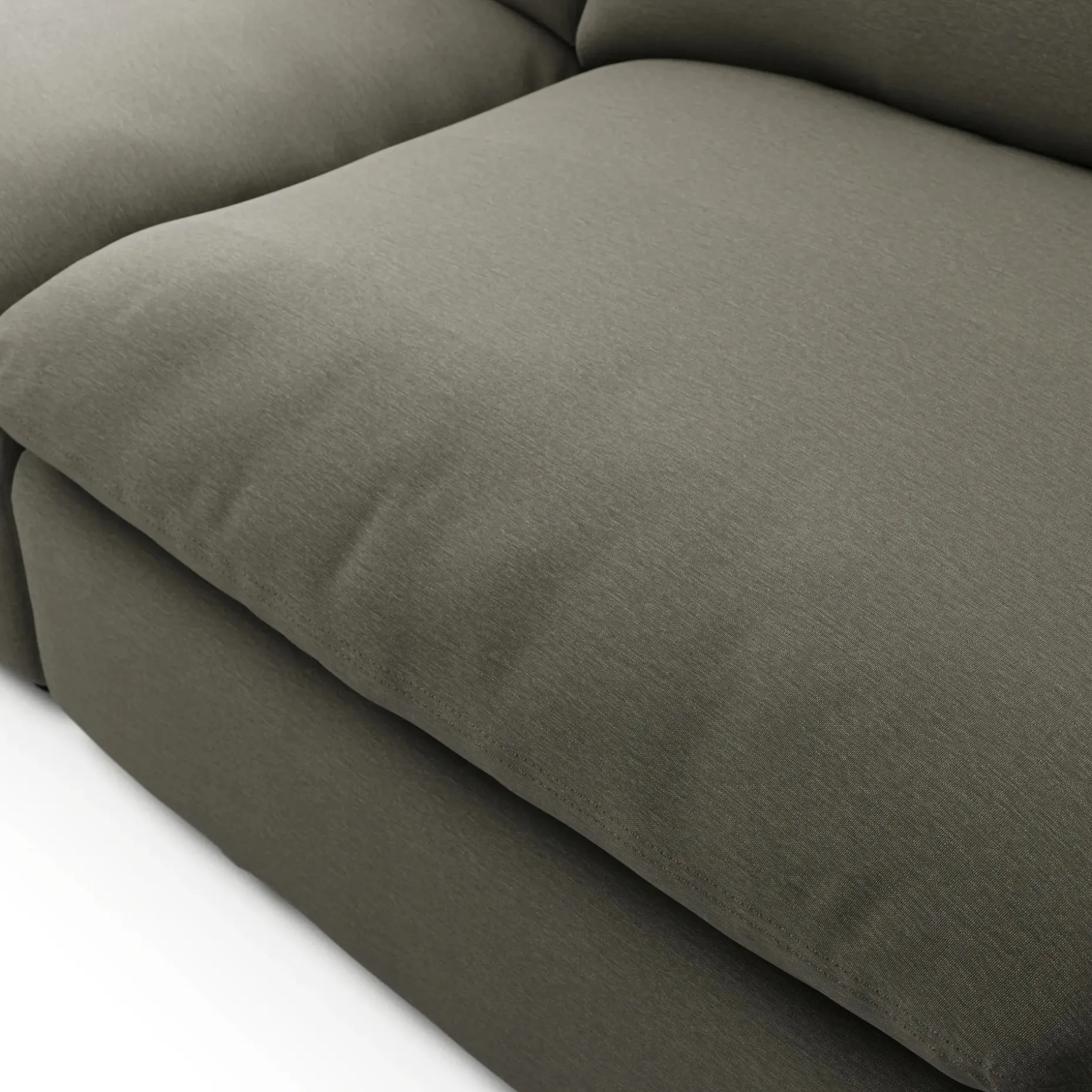 Leigh 118" Armless Modular Sofa - Silver Moss