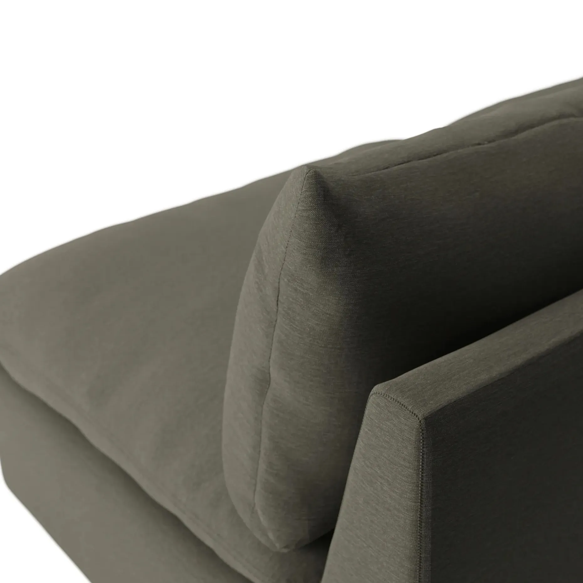 Leigh 118" Armless Modular Sofa - Silver Moss
