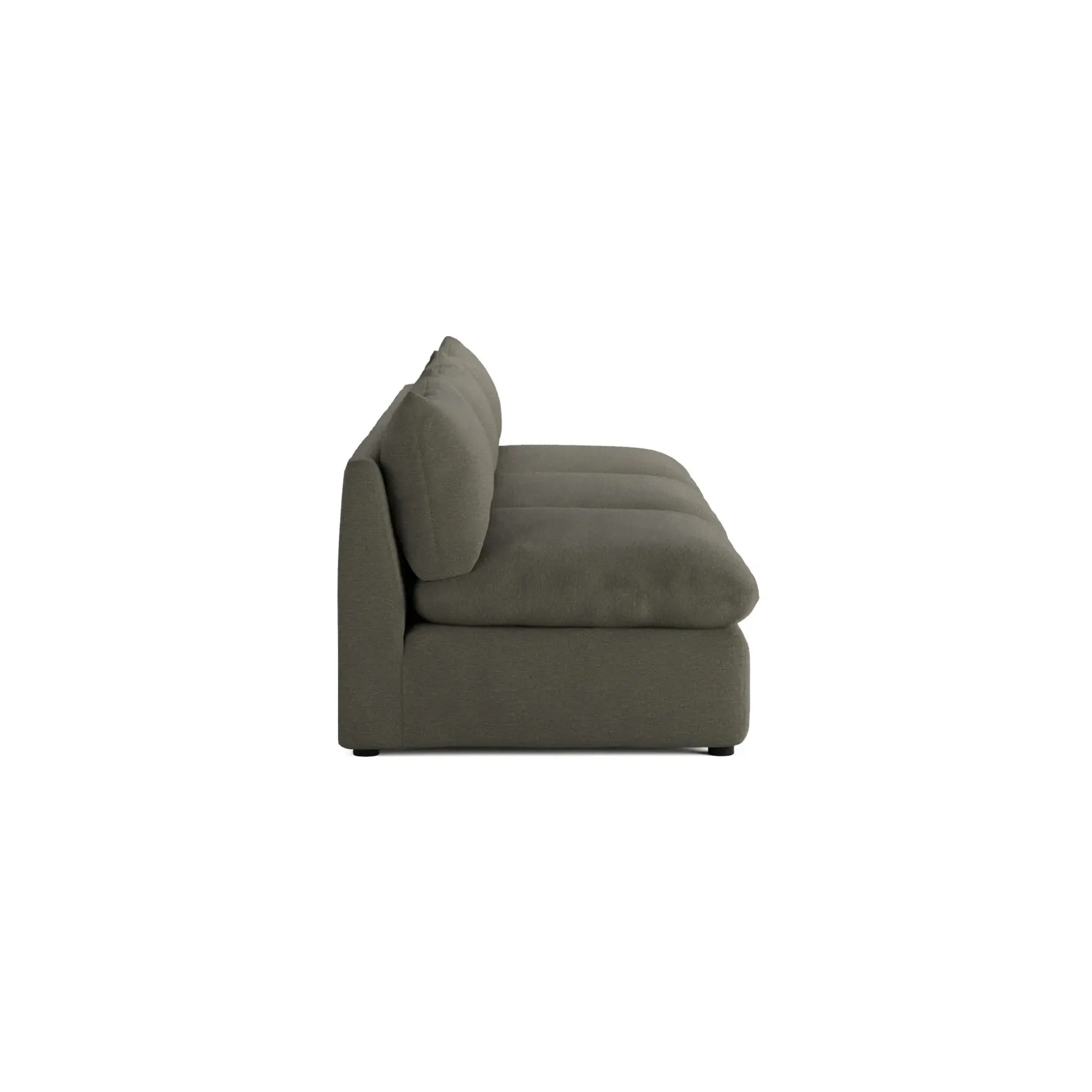 Leigh 118" Armless Modular Sofa - Silver Moss