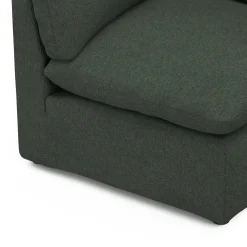 Leigh 41" Corner Chair Module - Green Wool Bouclé