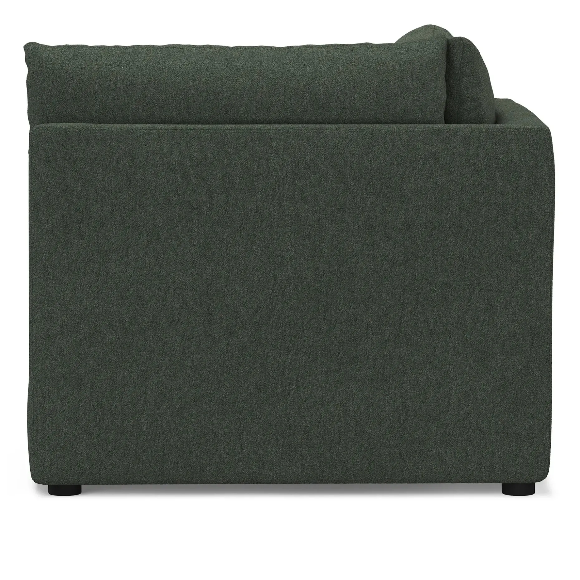 Leigh 41" Corner Chair Module - Green Wool Bouclé