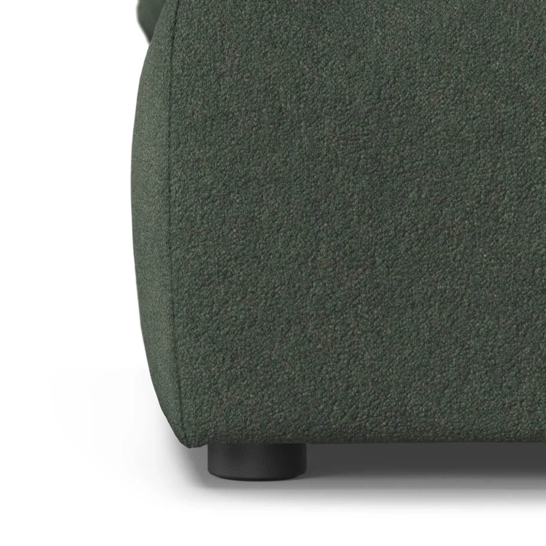 Leigh 41" Corner Chair Module - Green Wool Bouclé