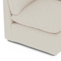 Leigh 41" Corner Chair Module - Ivory Wool Bouclé