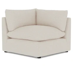 Leigh 41" Corner Chair Module - Ivory Wool Bouclé