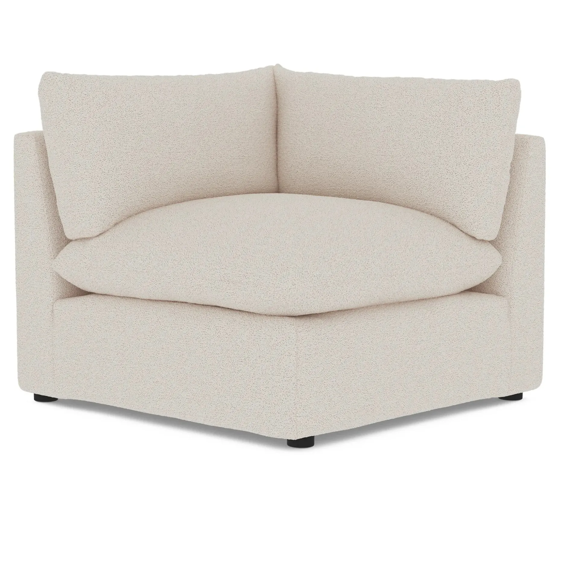 Leigh 41" Corner Chair Module - Ivory Wool Bouclé