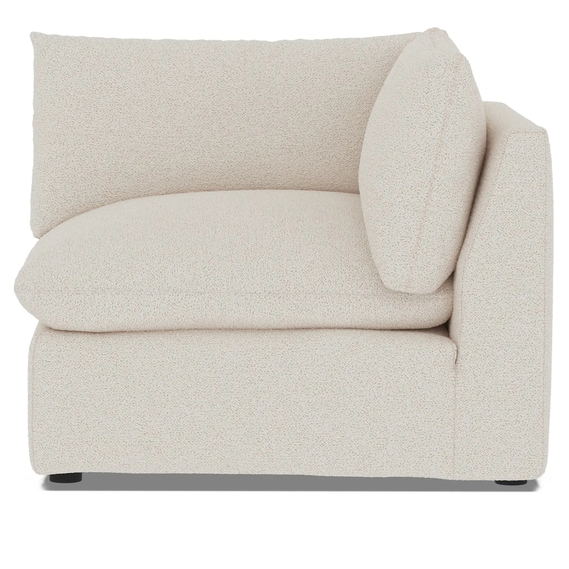 Leigh 41" Corner Chair Module - Ivory Wool Bouclé