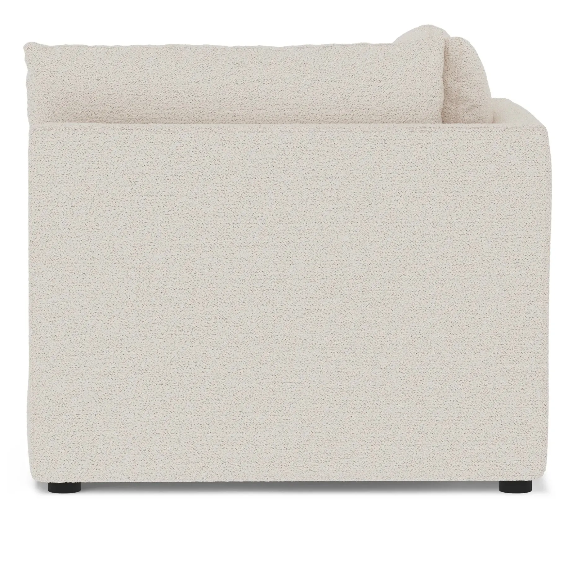 Leigh 41" Corner Chair Module - Ivory Wool Bouclé