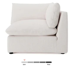 Leigh 41" Corner Chair Module - Napa White
