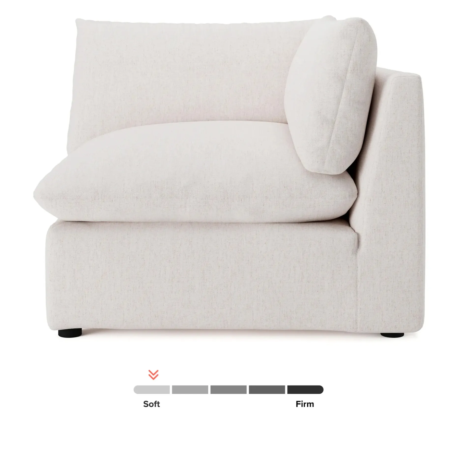 Leigh 41" Corner Chair Module - Napa White