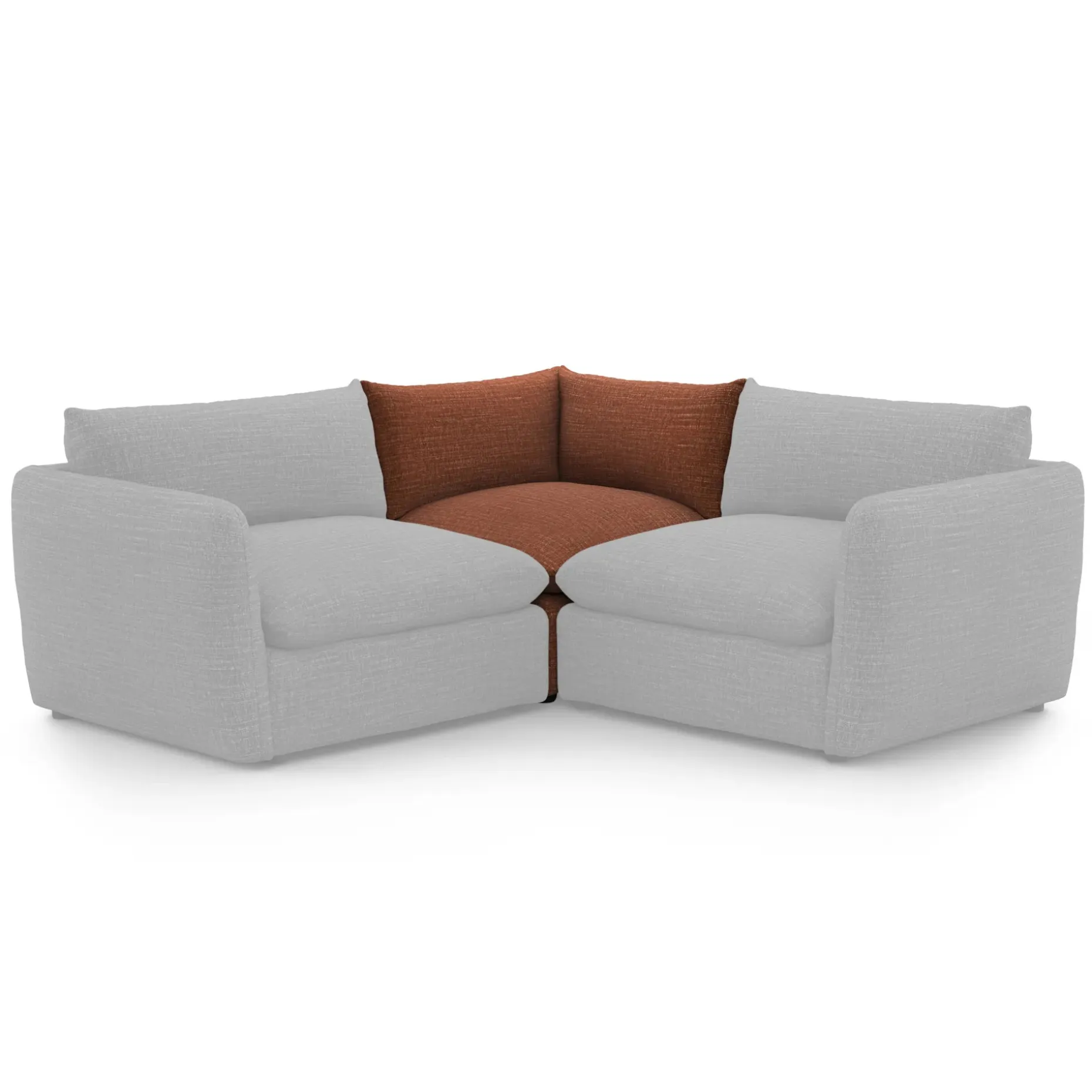 Leigh 41" Corner Chair Module - Napa Rust