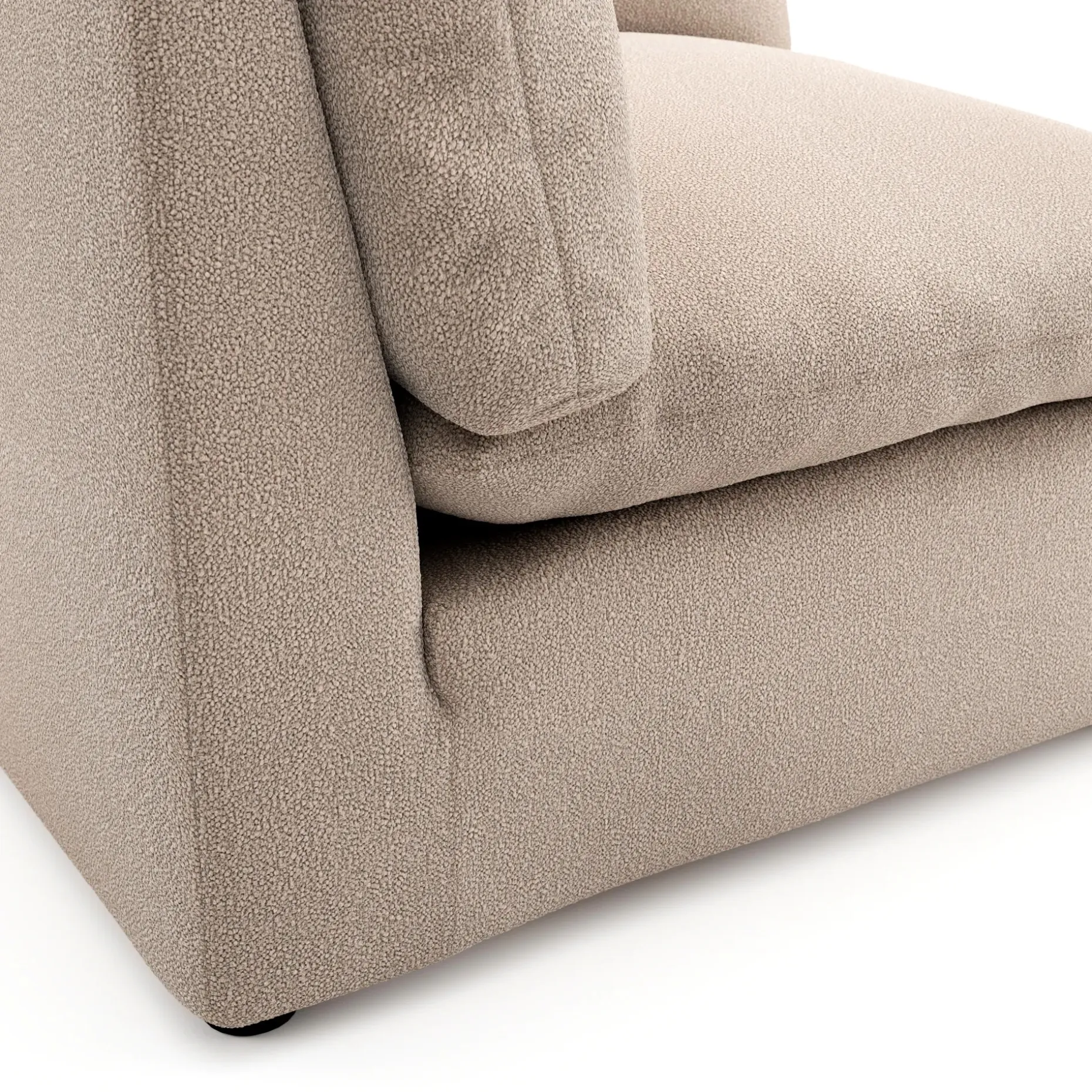 Leigh 41" Corner Chair Module - Sandstone Wool Bouclé