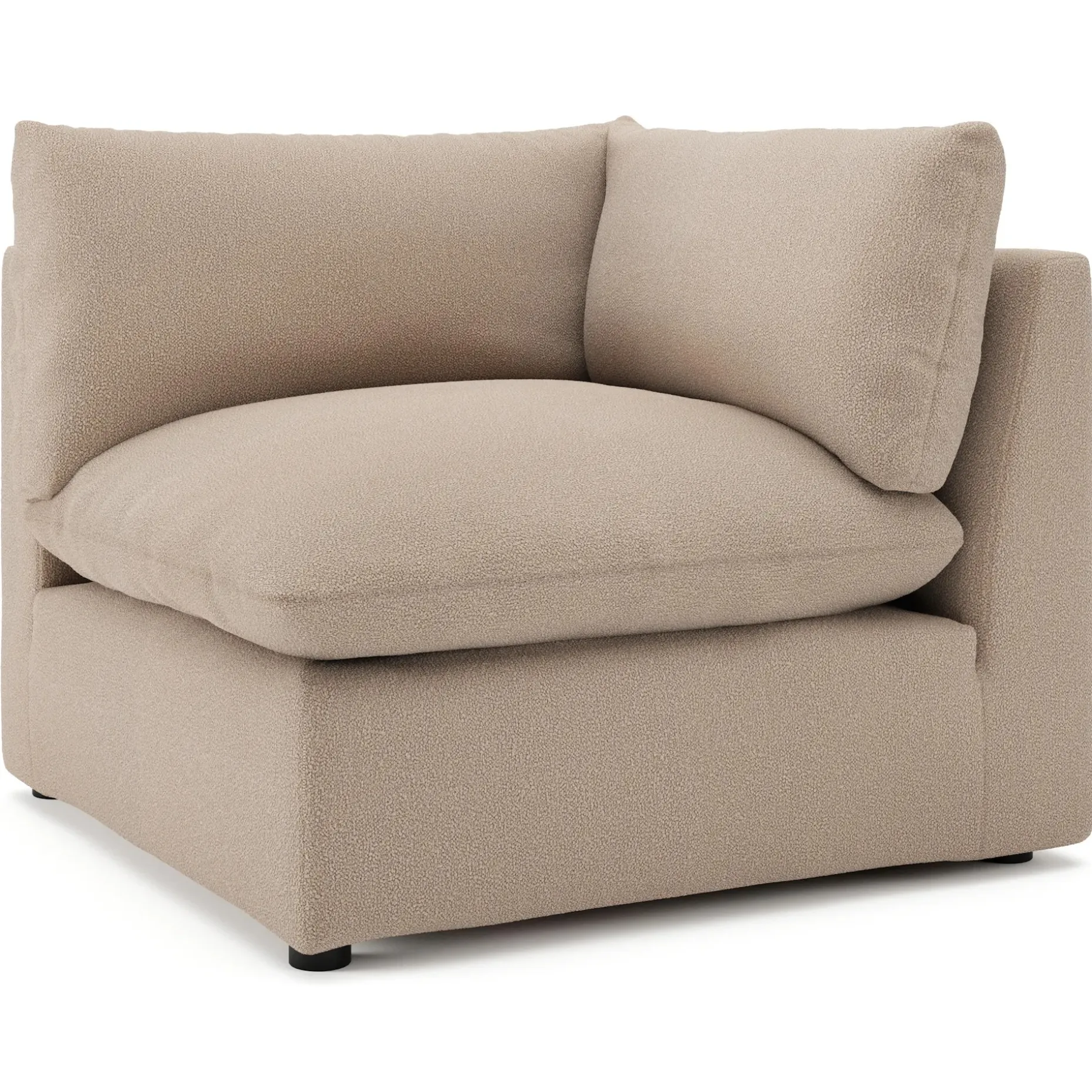 Leigh 41" Corner Chair Module - Sandstone Wool Bouclé