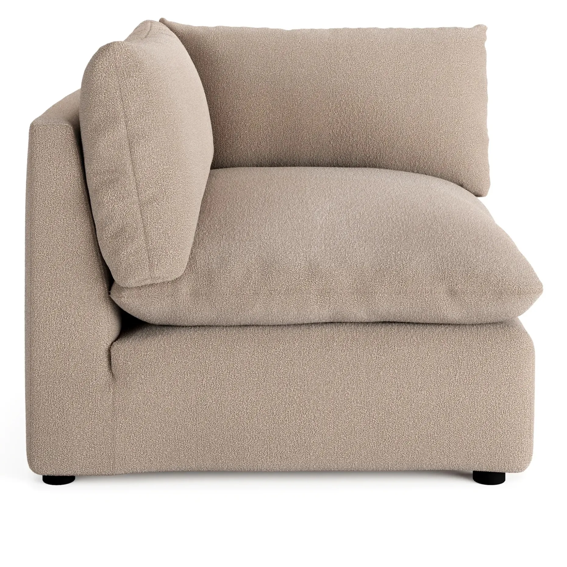 Leigh 41" Corner Chair Module - Sandstone Wool Bouclé