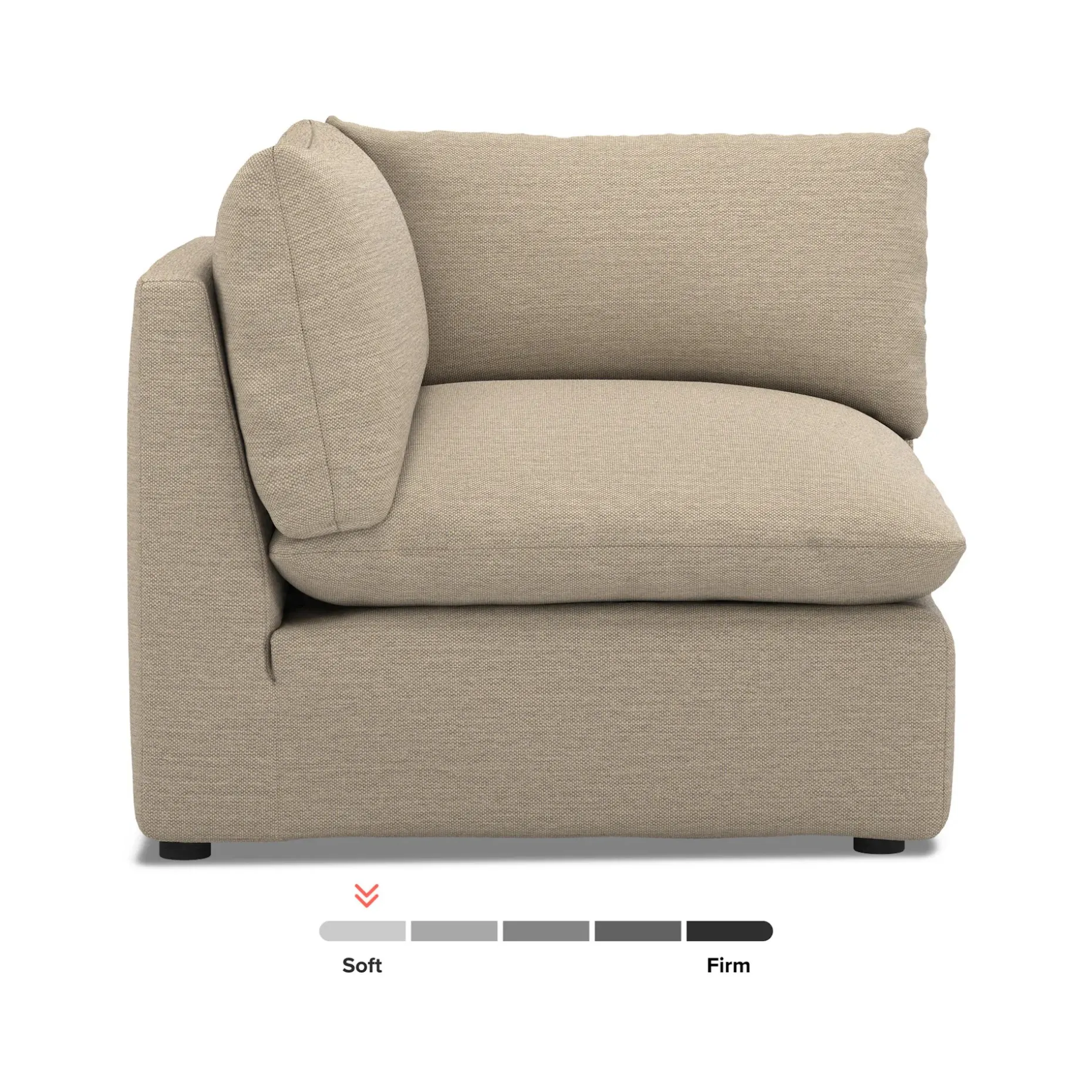 Leigh 41" Corner Chair Module - Silver Taupe
