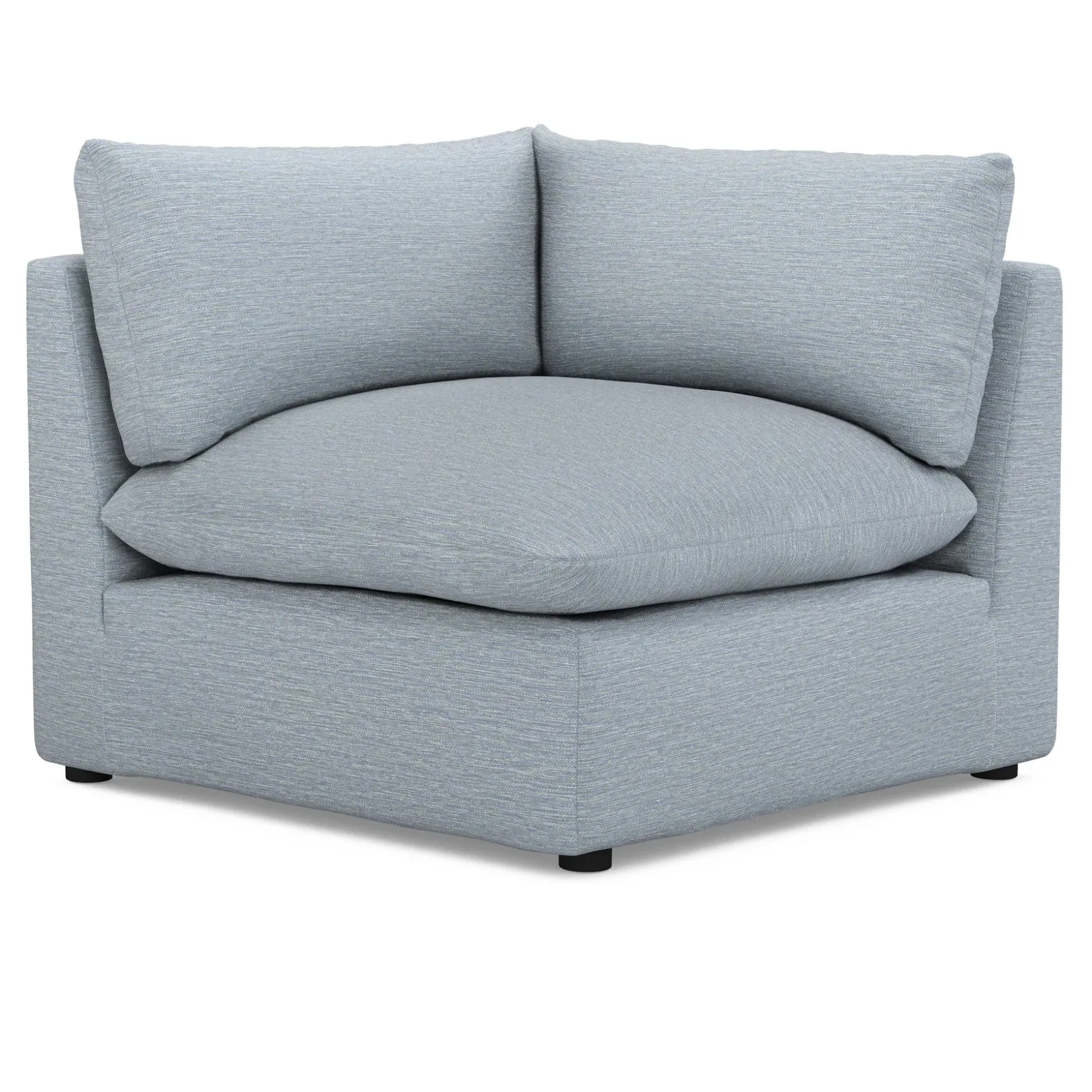 Leigh 41" Corner Chair Module - Silver Light Blue