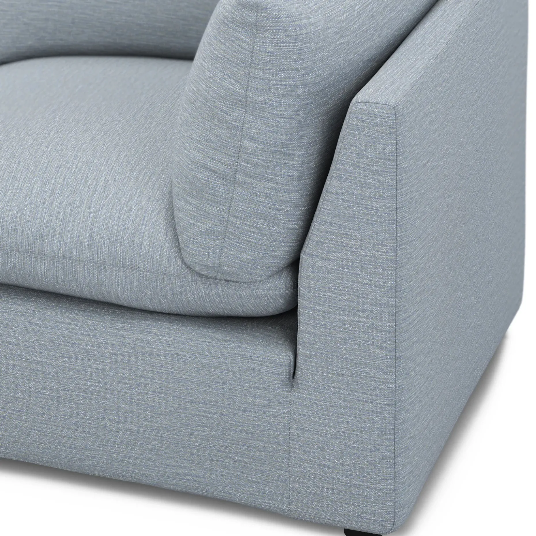 Leigh 41" Corner Chair Module - Silver Light Blue