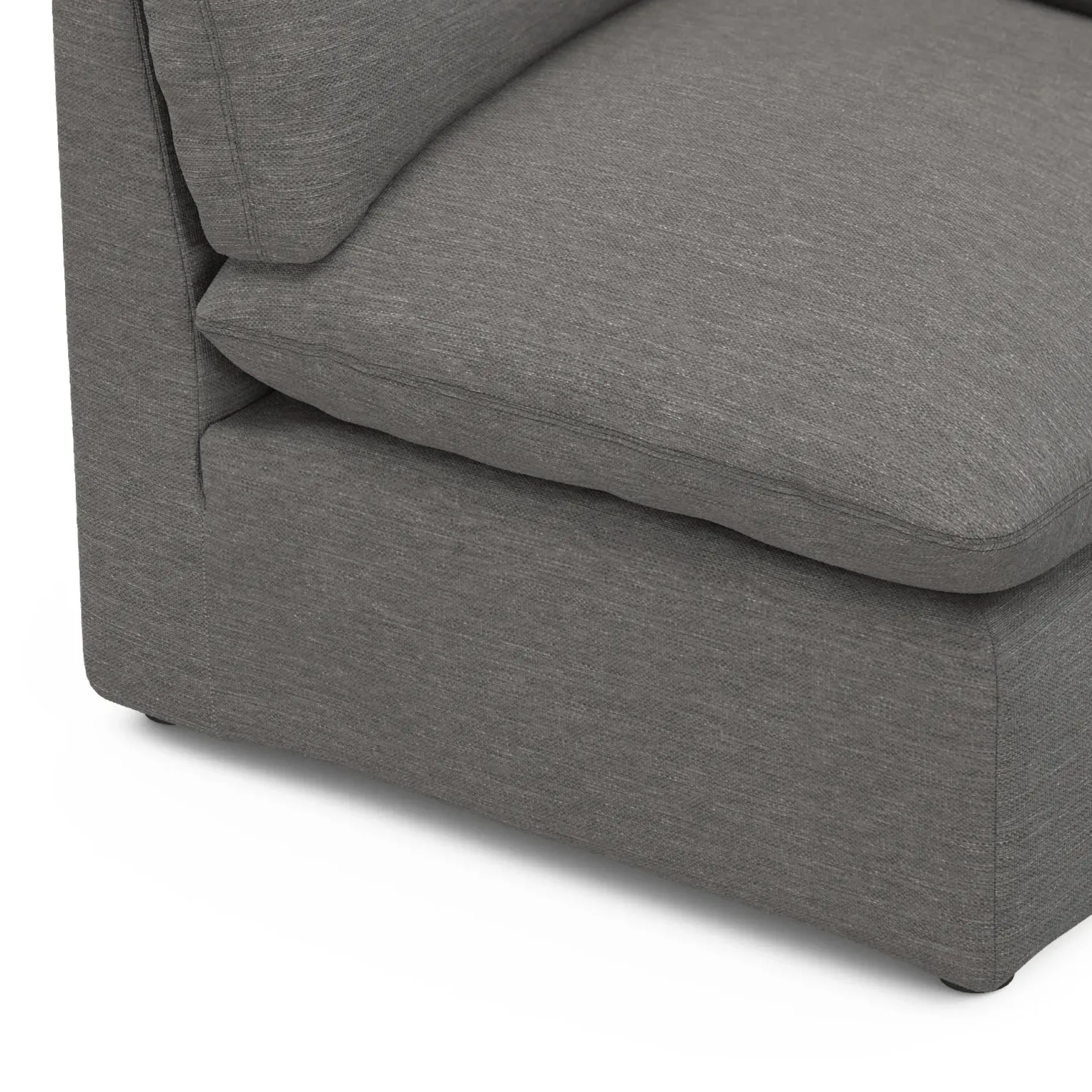 Leigh 41" Corner Chair Module - Silver Gray