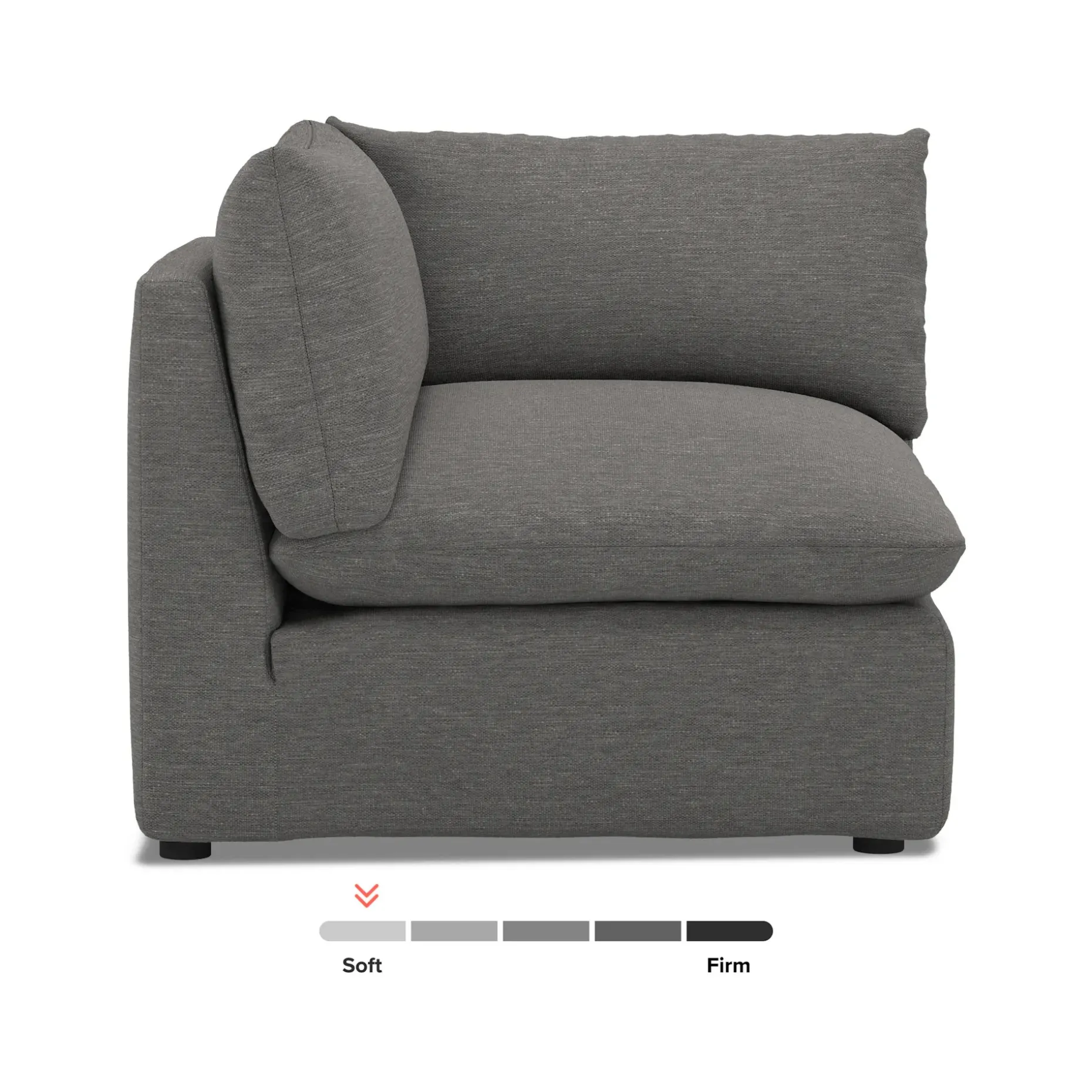 Leigh 41" Corner Chair Module - Silver Gray