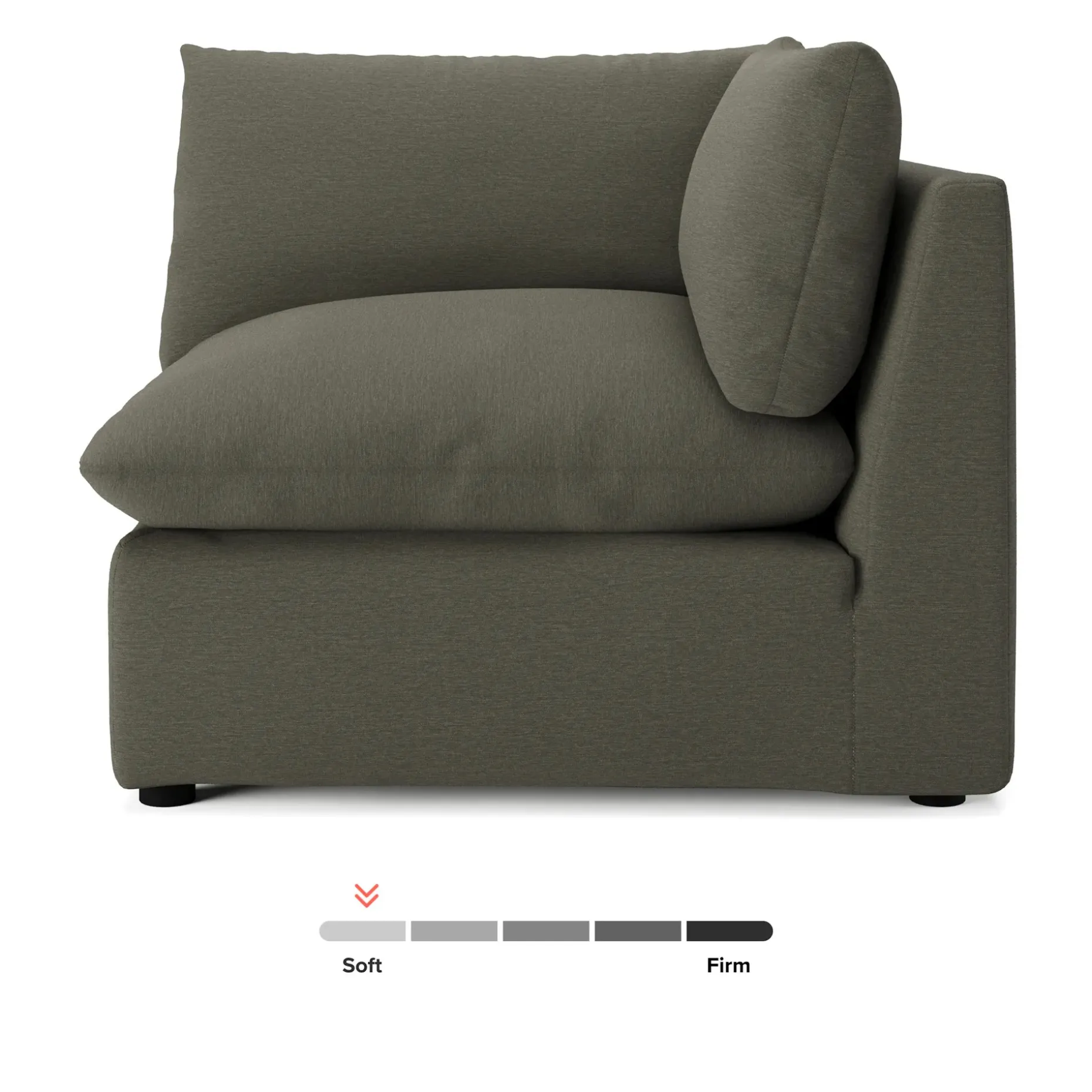 Leigh 41" Corner Chair Module - Silver Moss