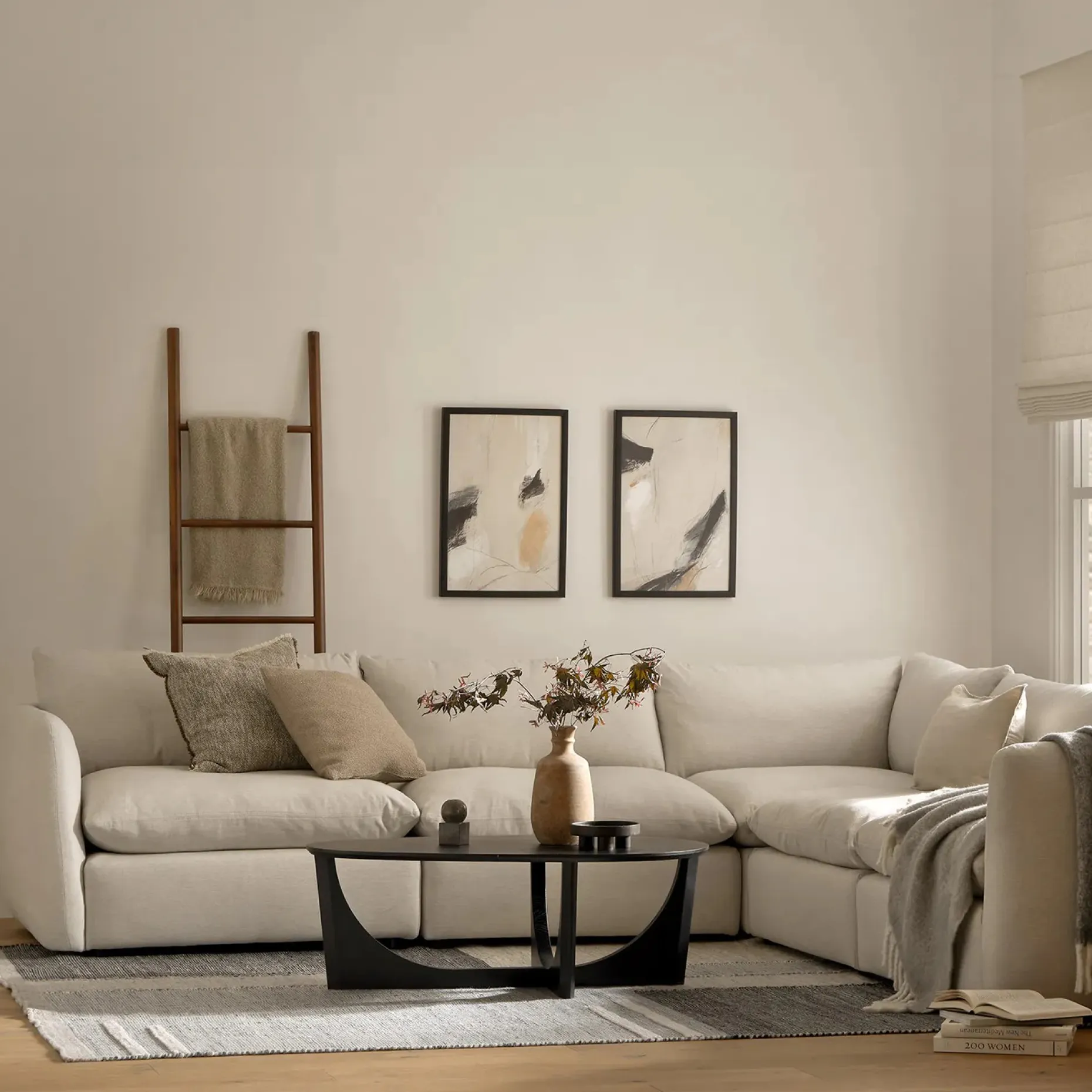 Leigh 41" Corner Chair Module - Silver Ivory