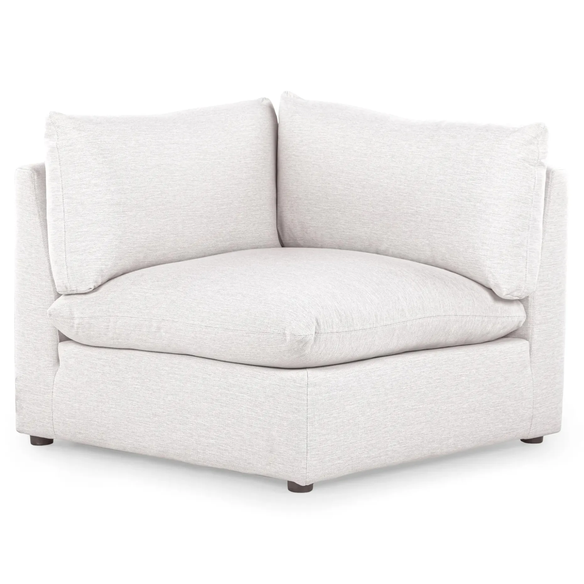Leigh 41" Corner Chair Module - Silver Ivory
