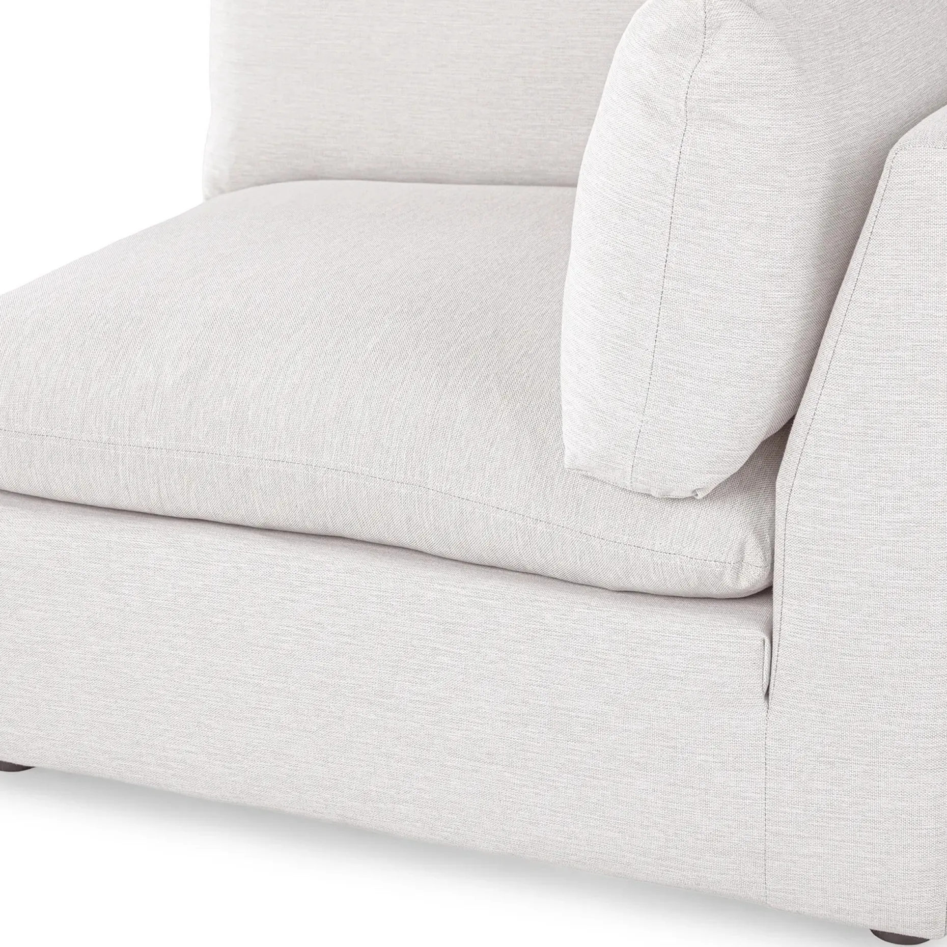 Leigh 41" Corner Chair Module - Silver Ivory