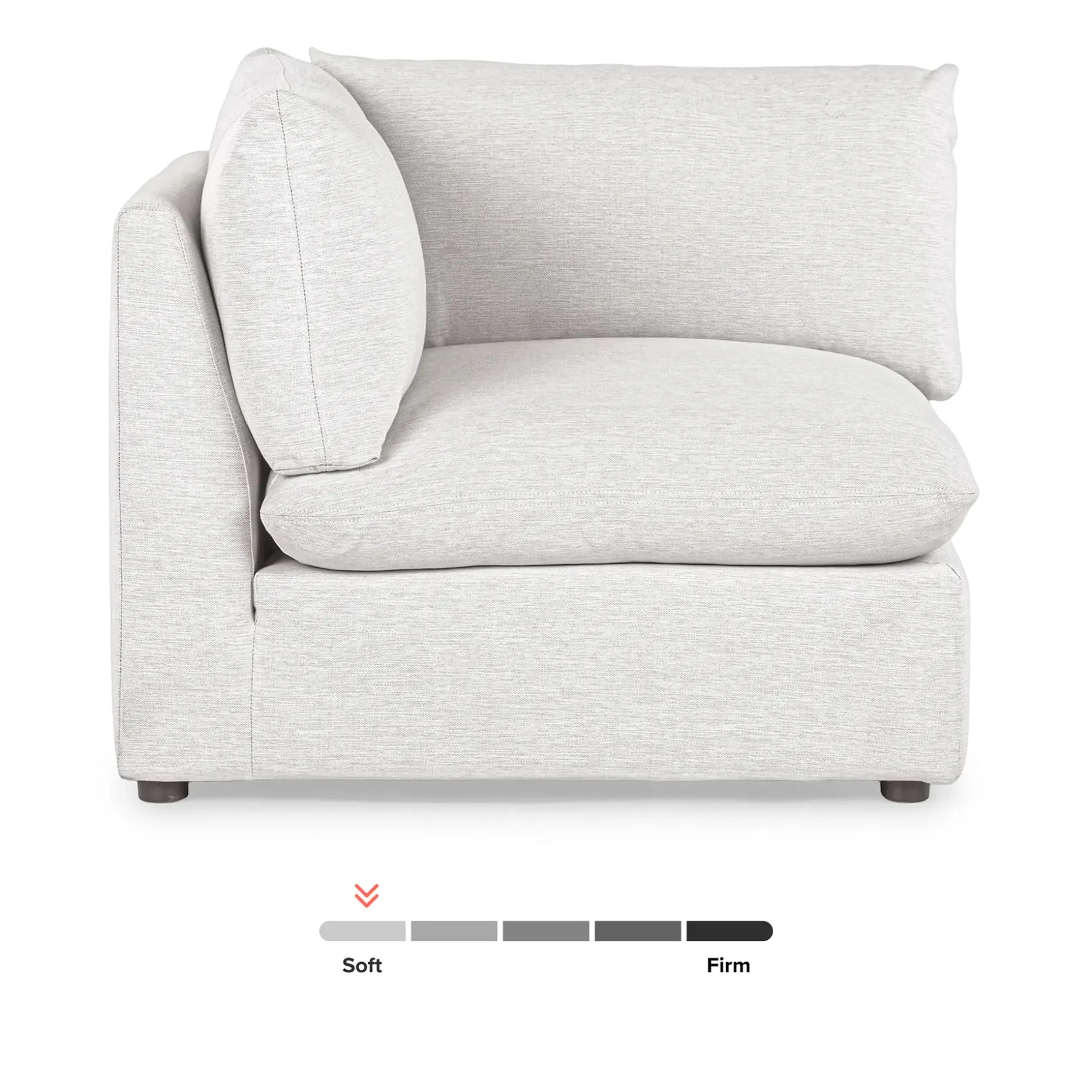 Leigh 41" Corner Chair Module - Silver Ivory