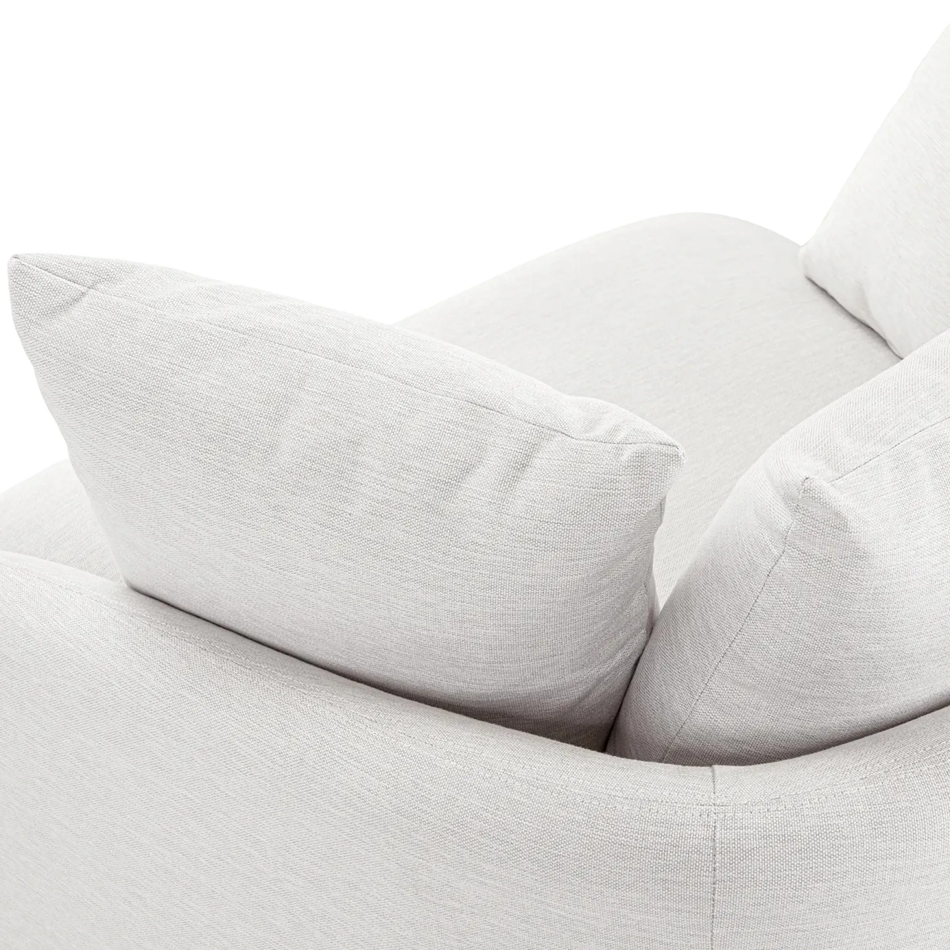 Leigh 47" Grand Swivel Lounge Chair - Silver Ivory