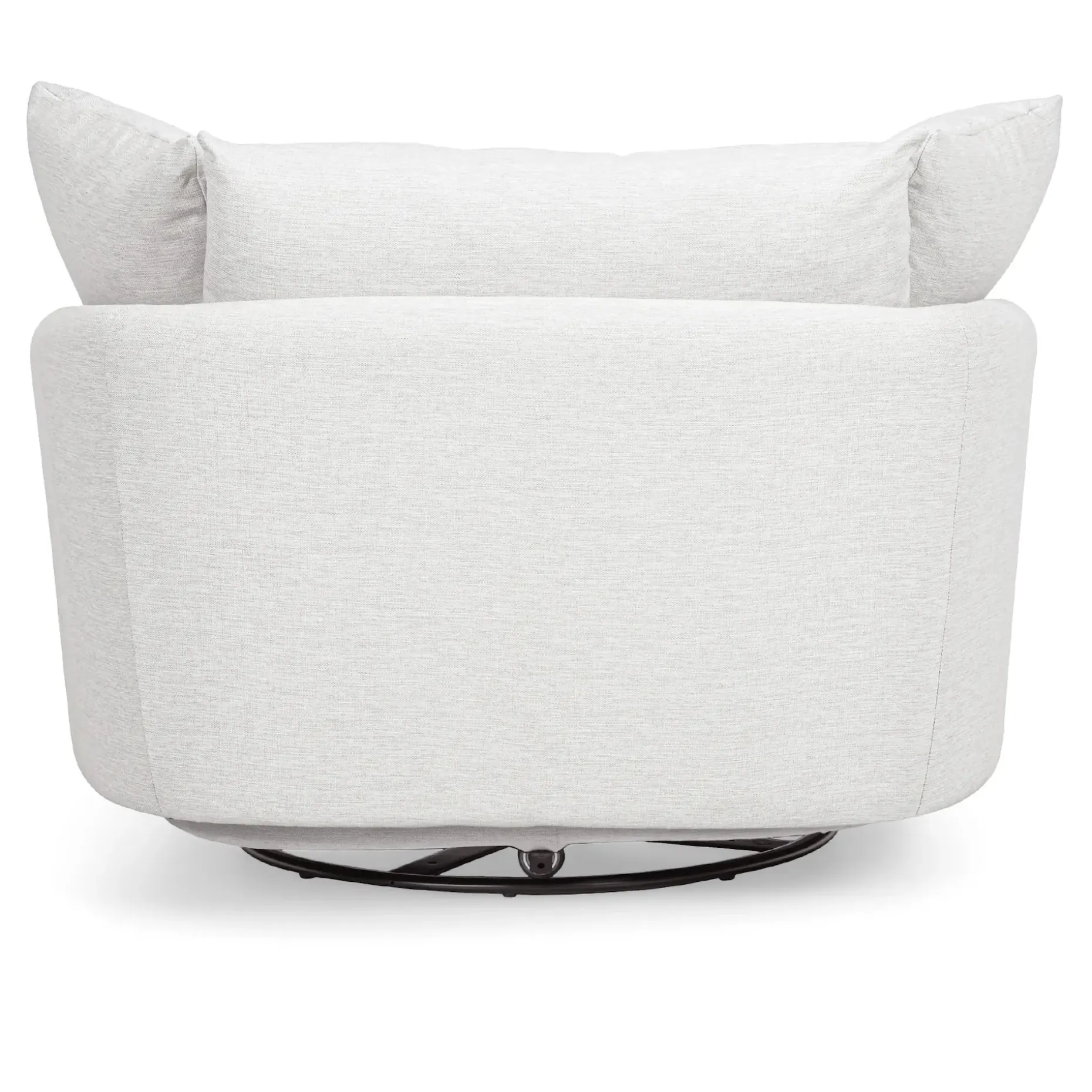 Leigh 47" Grand Swivel Lounge Chair - Silver Ivory