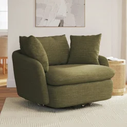 Leigh 47" Grand Swivel Lounge Chair - Napa Moss