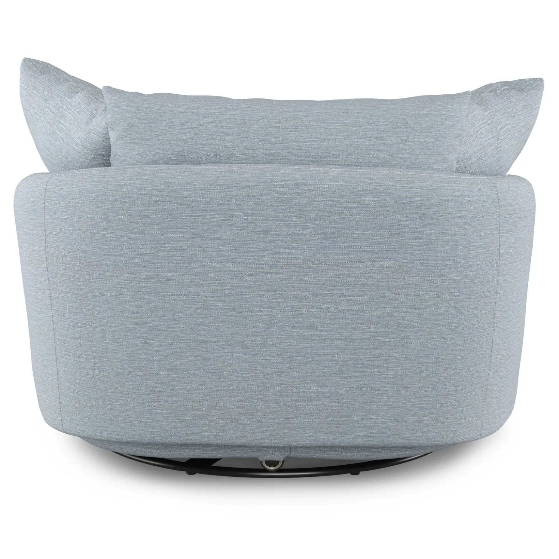 Leigh 47" Grand Swivel Lounge Chair - Silver Light Blue