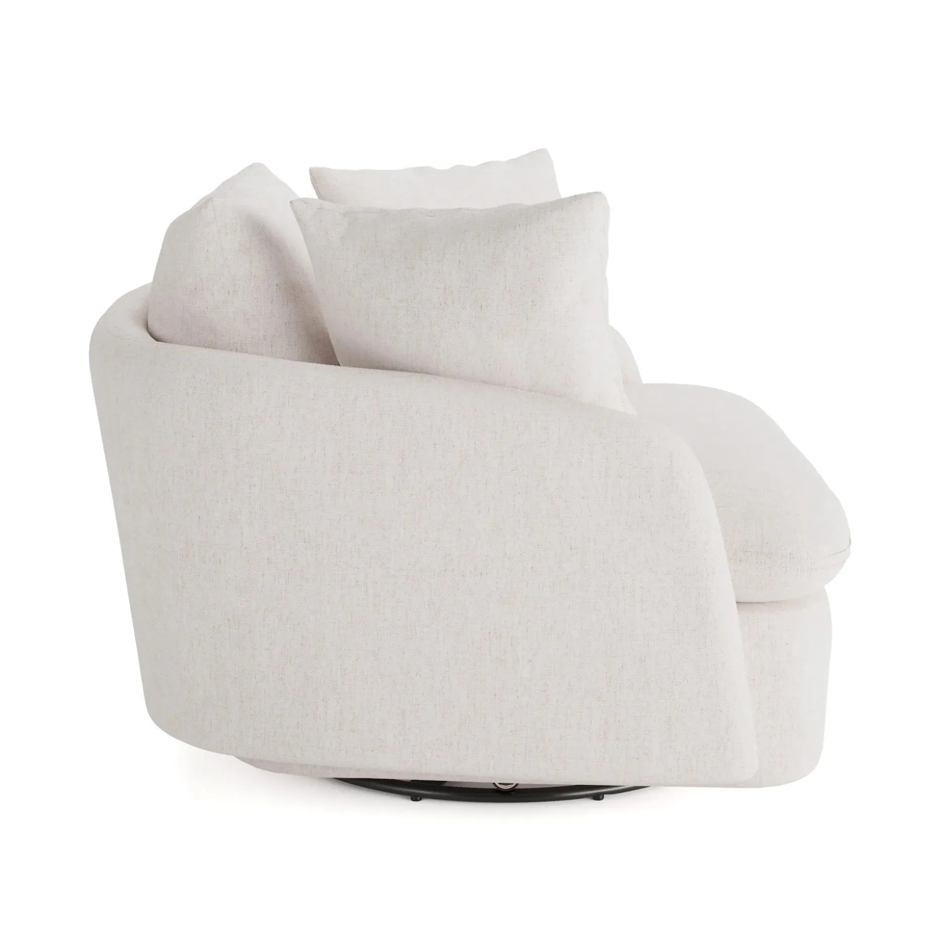 Leigh 47" Grand Swivel Lounge Chair - Napa White