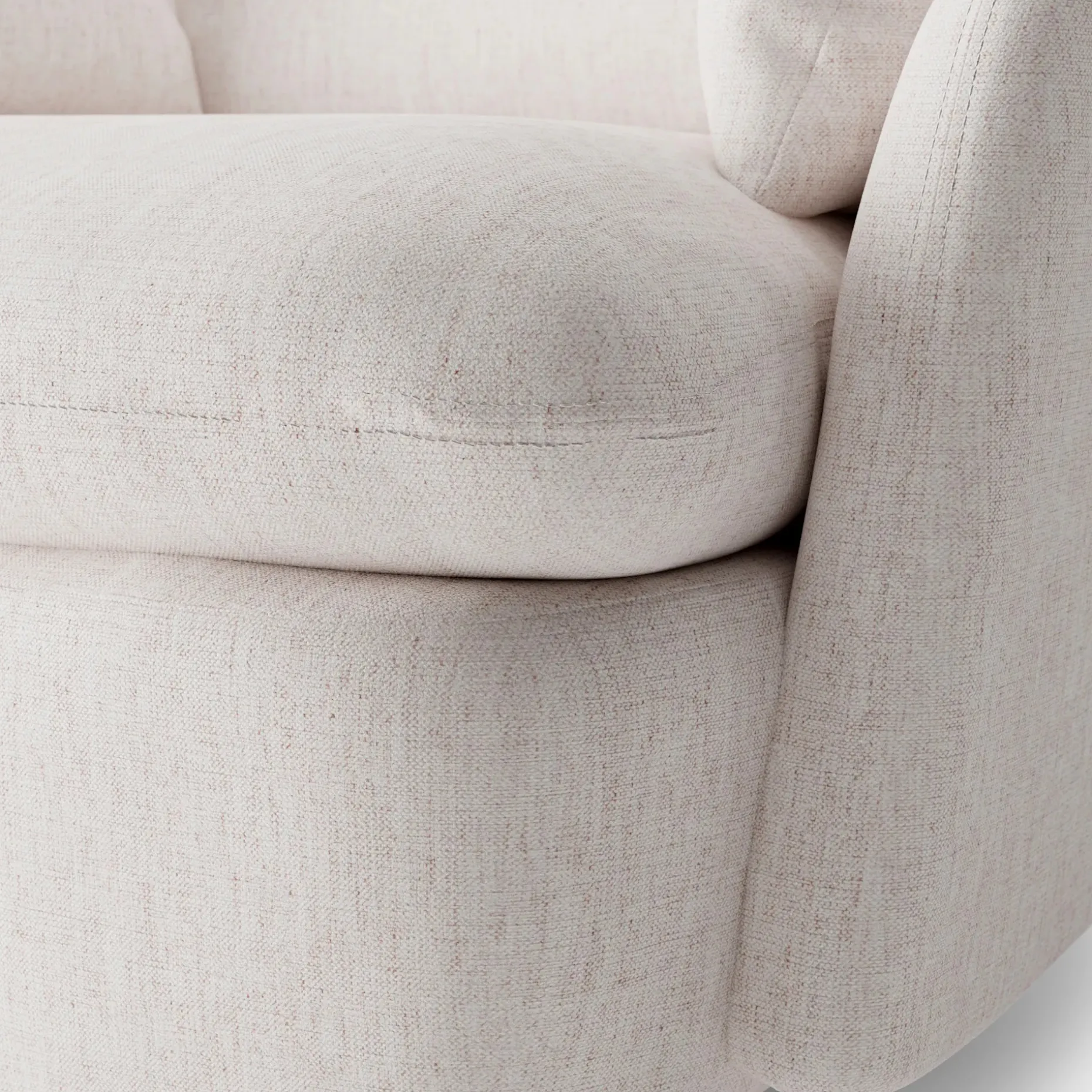 Leigh 47" Grand Swivel Lounge Chair - Napa White