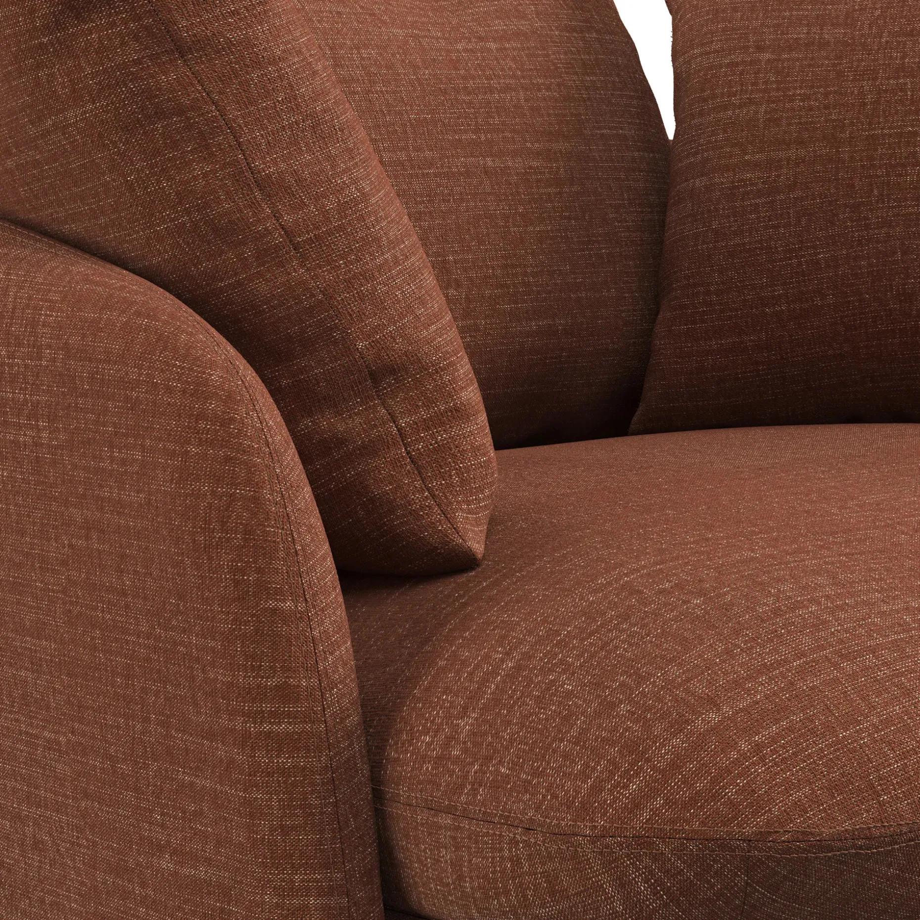 Leigh 47" Grand Swivel Lounge Chair - Napa Rust