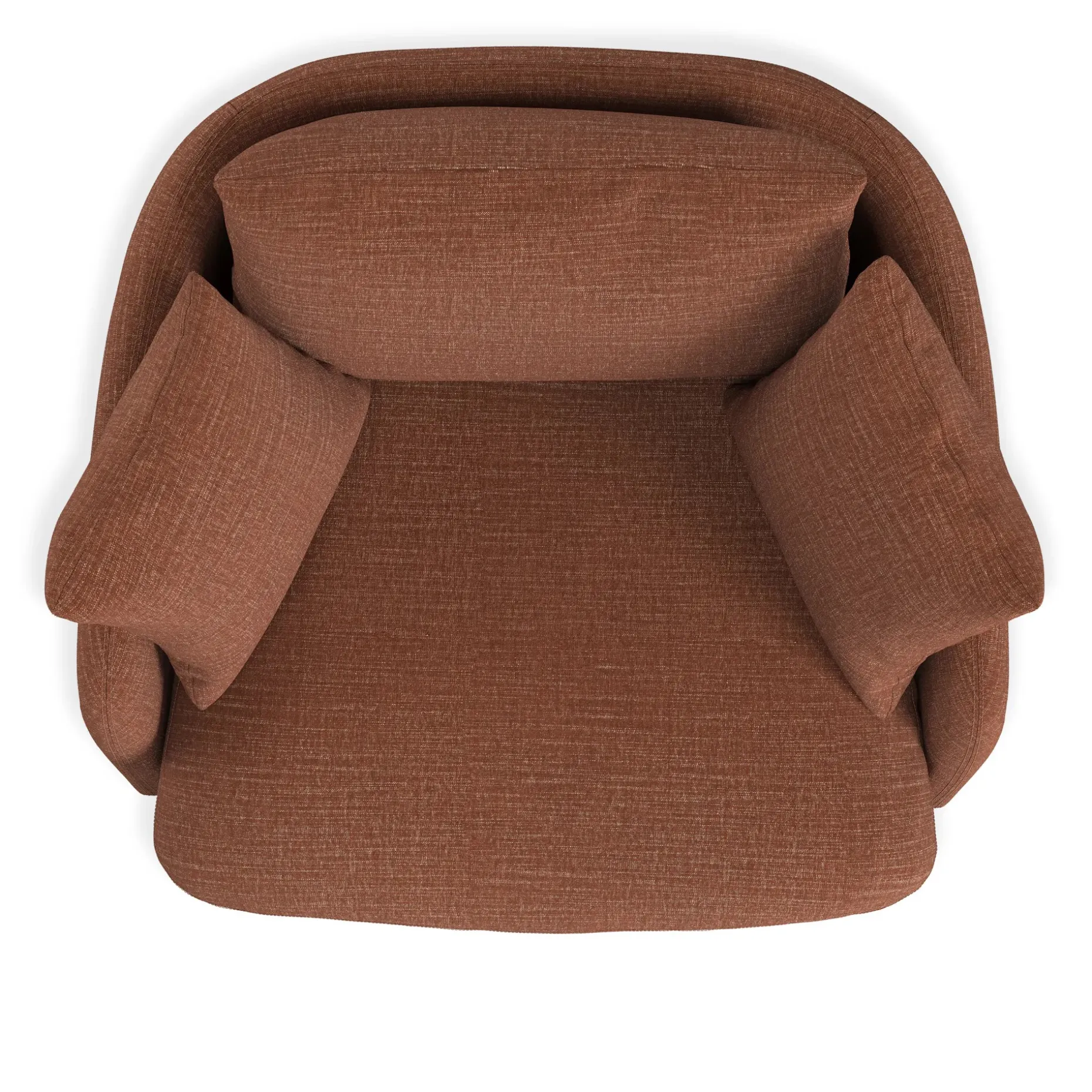 Leigh 47" Grand Swivel Lounge Chair - Napa Rust