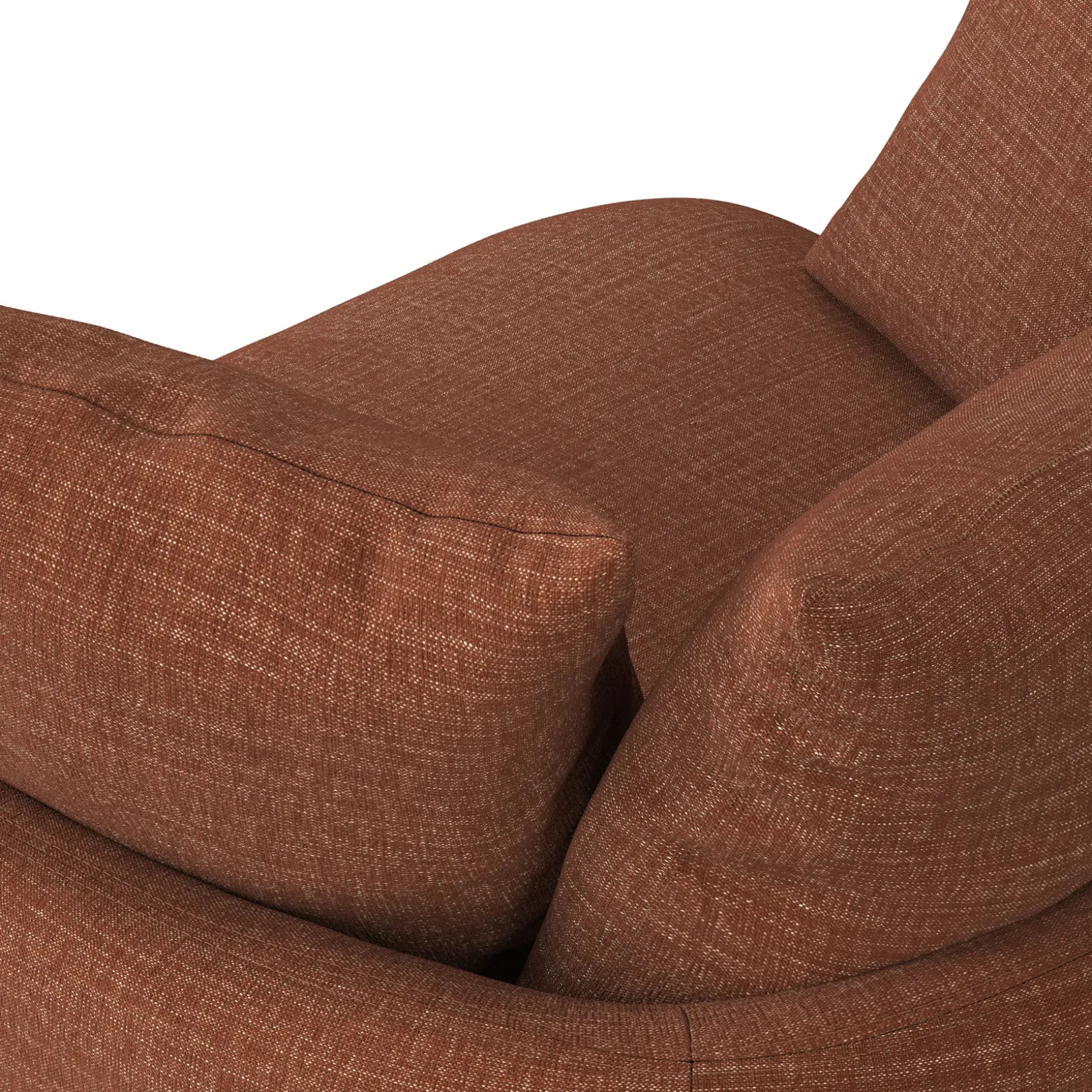 Leigh 47" Grand Swivel Lounge Chair - Napa Rust