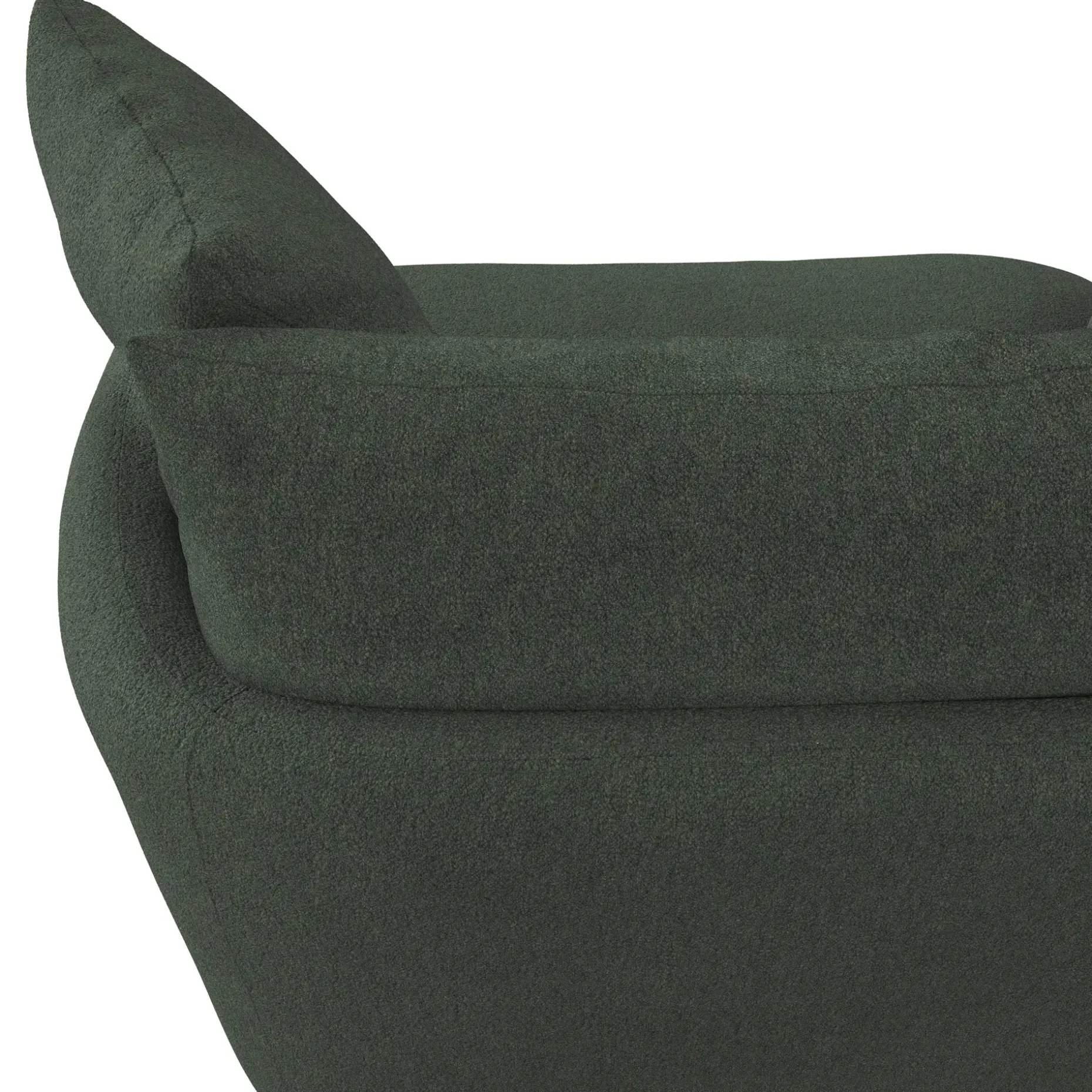 Leigh 47" Grand Swivel Lounge Chair - Green Wool Bouclé