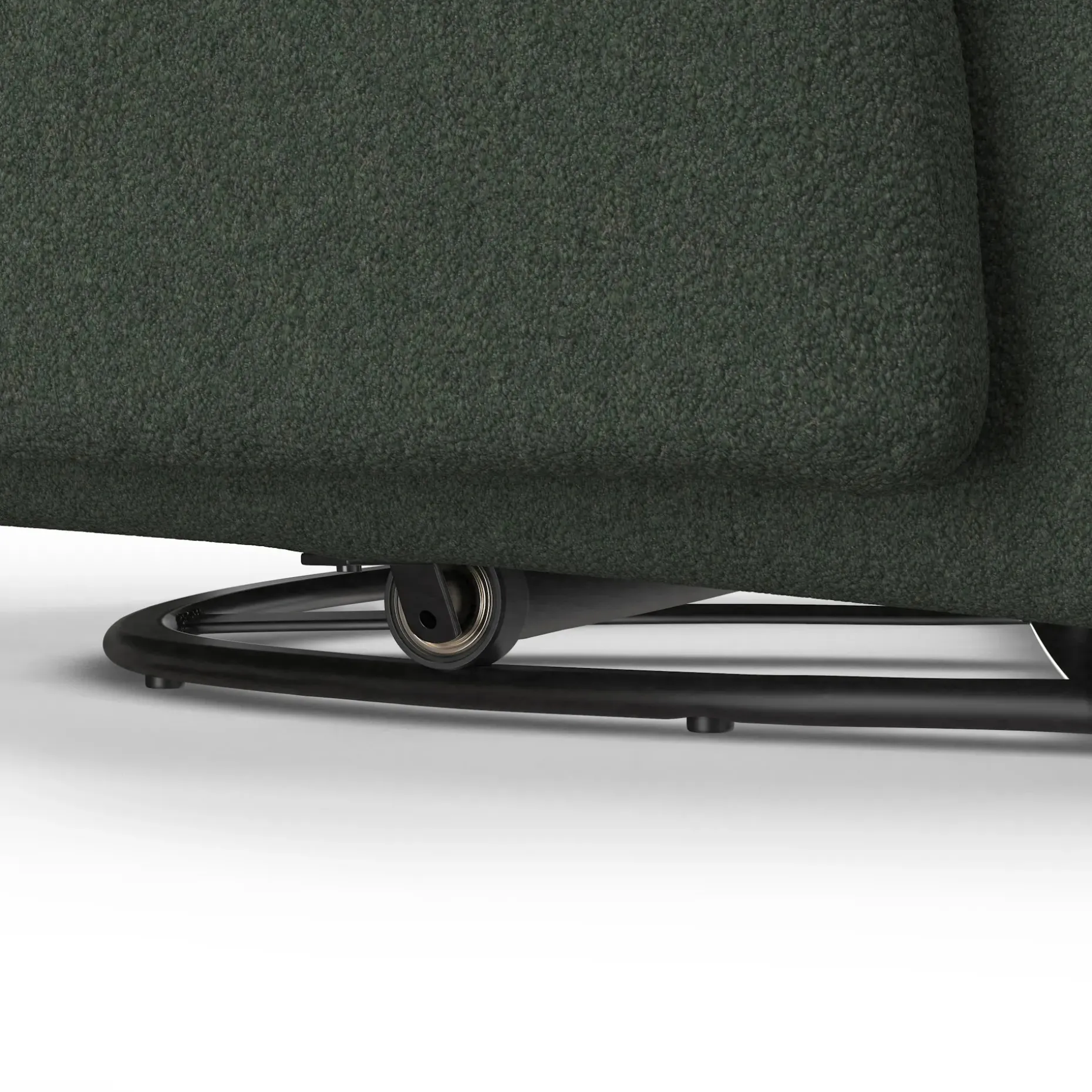 Leigh 47" Grand Swivel Lounge Chair - Green Wool Bouclé