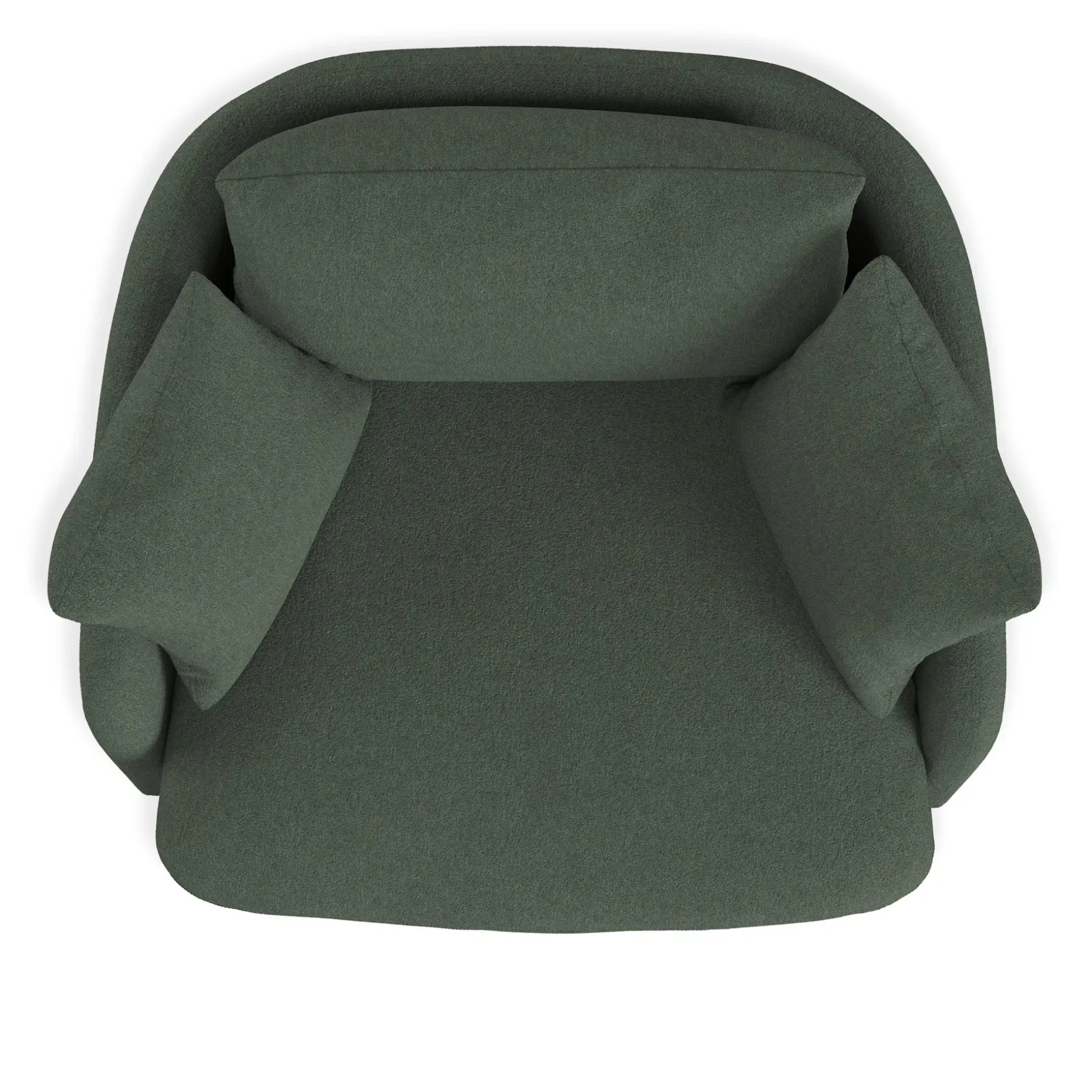 Leigh 47" Grand Swivel Lounge Chair - Green Wool Bouclé
