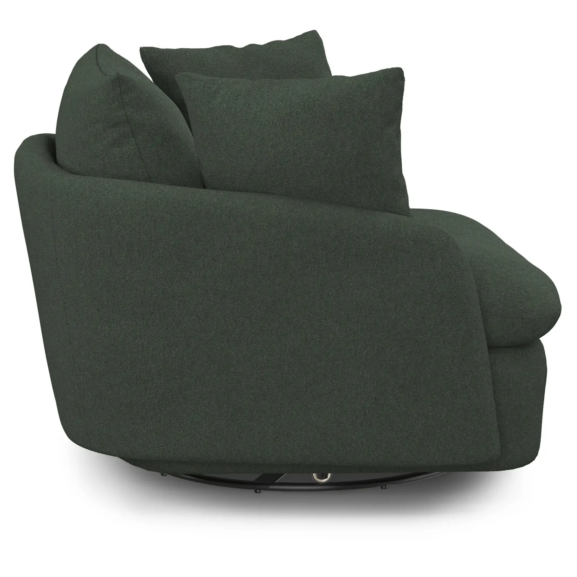Leigh 47" Grand Swivel Lounge Chair - Green Wool Bouclé