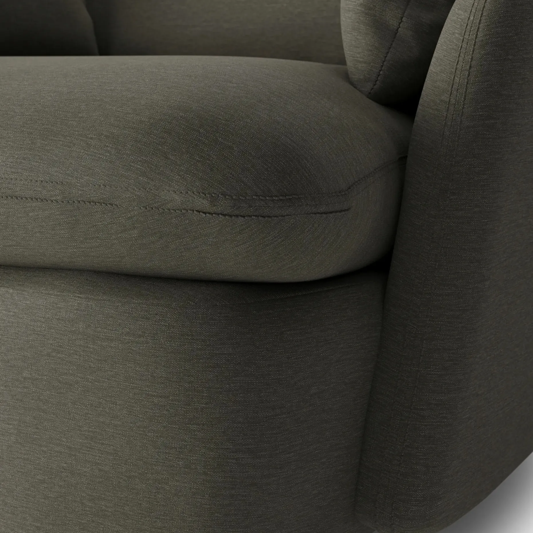 Leigh 47" Grand Swivel Lounge Chair - Silver Moss