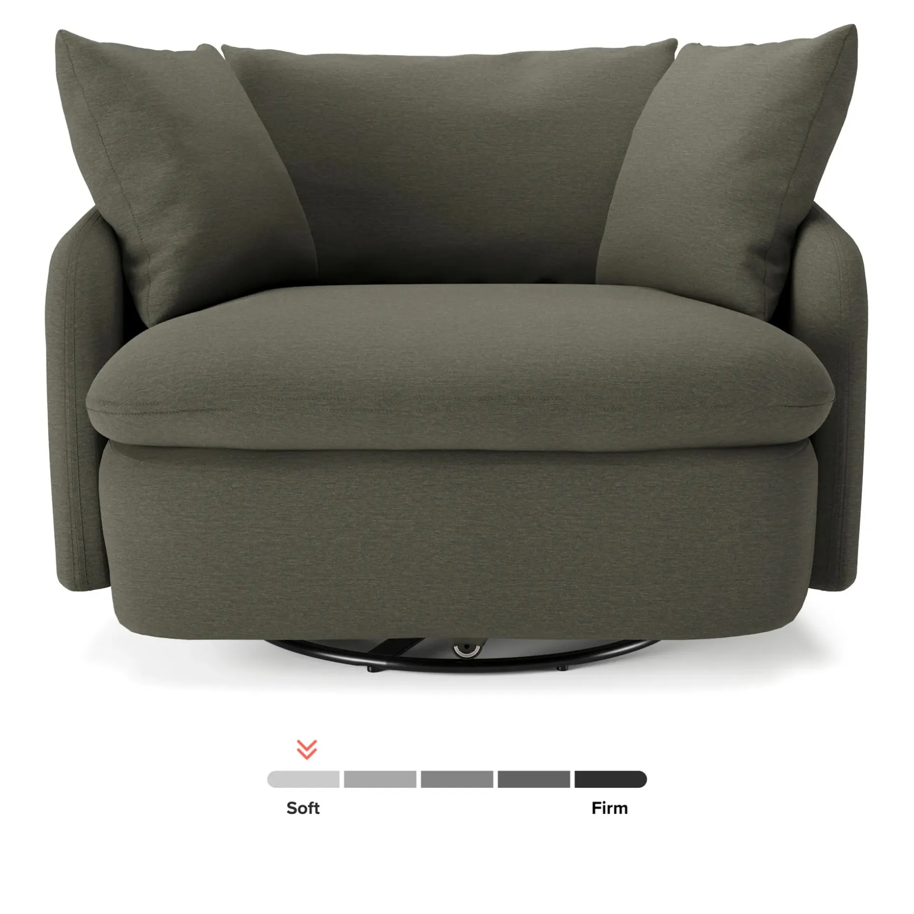 Leigh 47" Grand Swivel Lounge Chair - Silver Moss