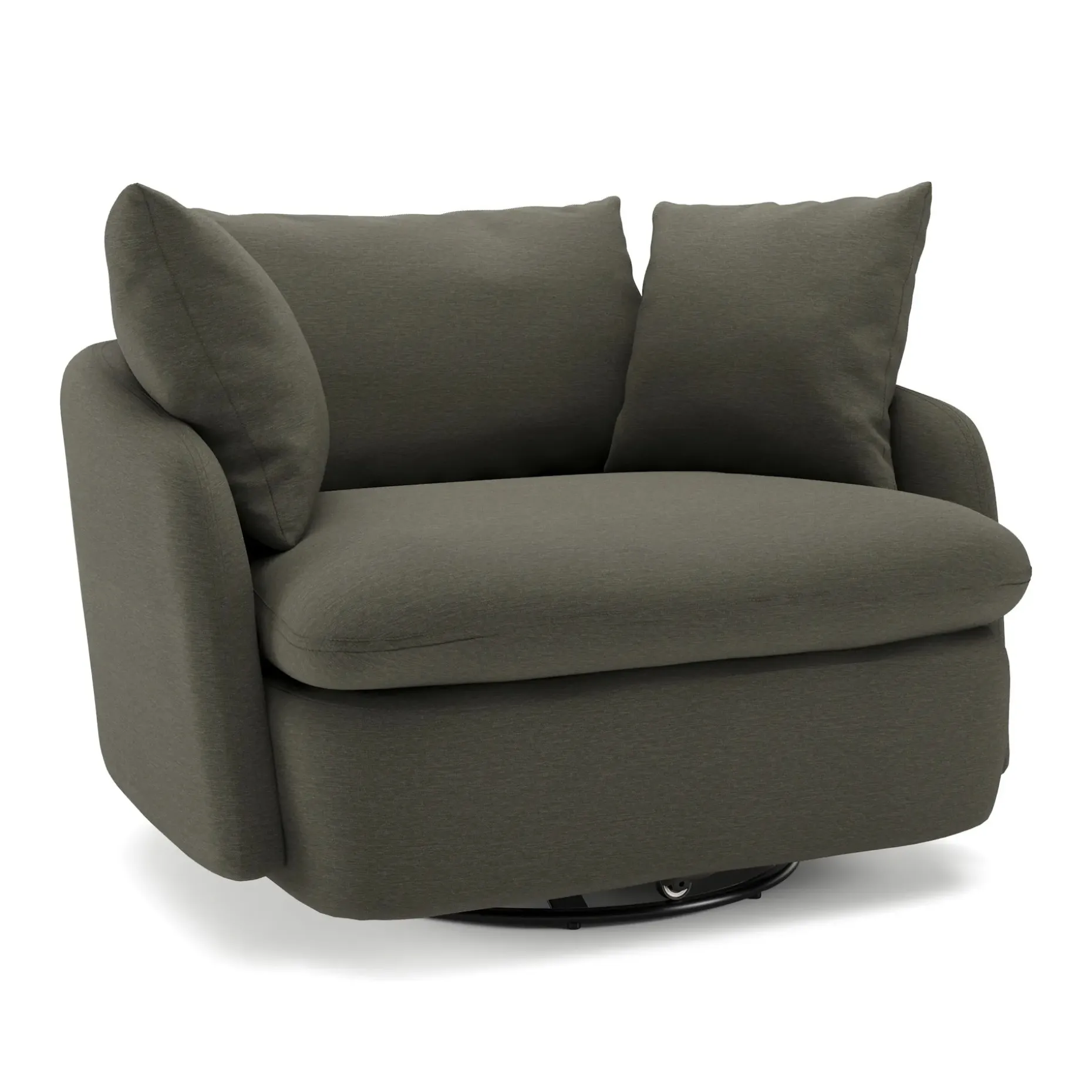 Leigh 47" Grand Swivel Lounge Chair - Silver Moss