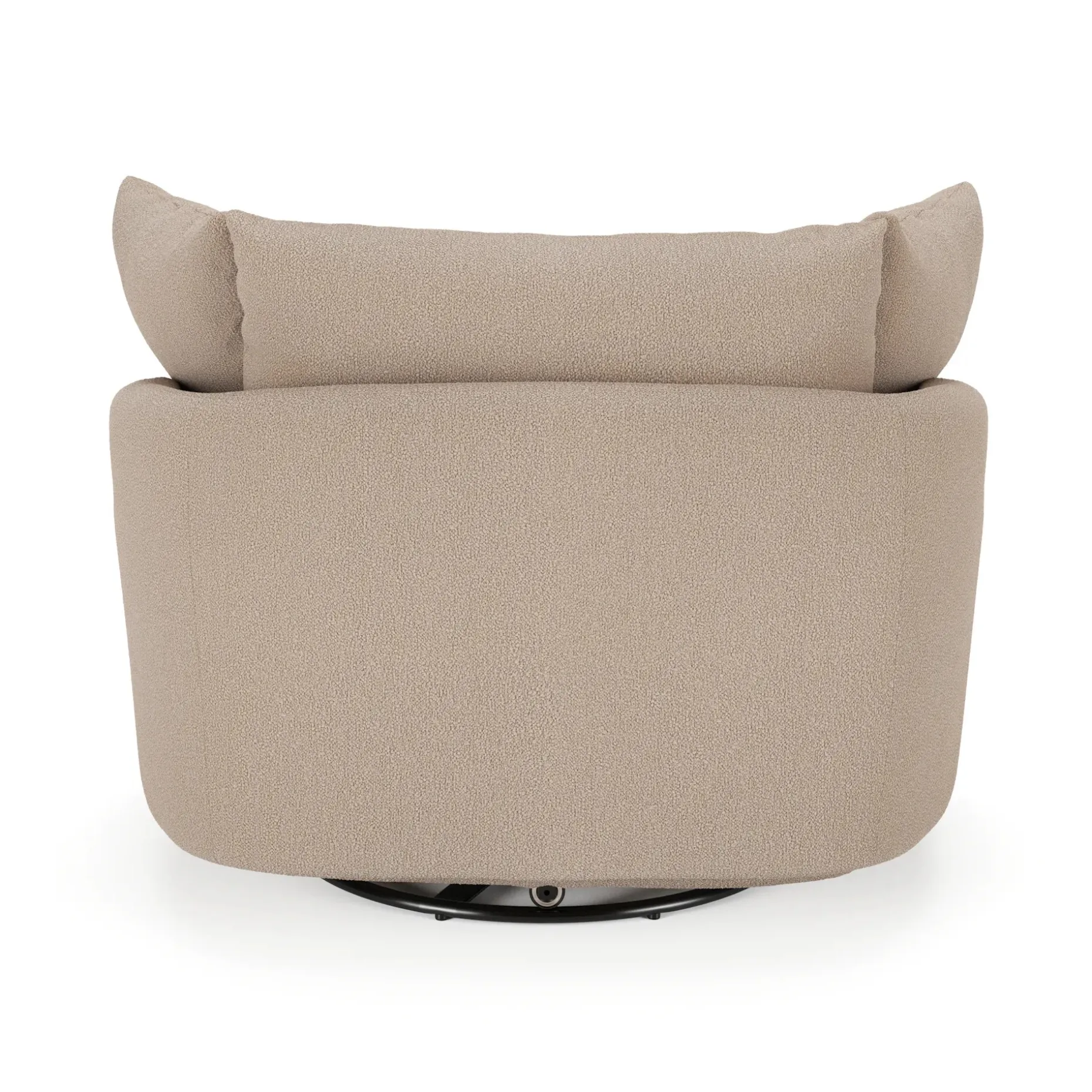 Leigh 47" Grand Swivel Lounge Chair - Sandstone Wool Bouclé