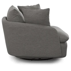 Leigh 47" Grand Swivel Lounge Chair - Silver Gray