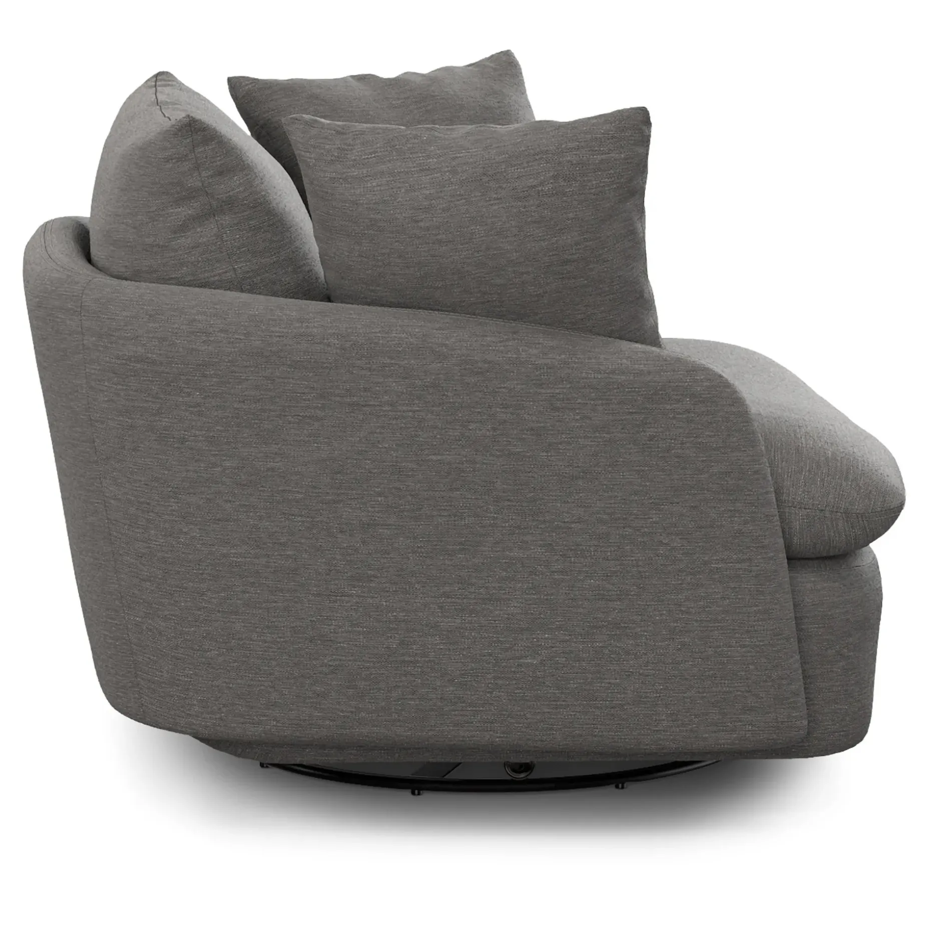 Leigh 47" Grand Swivel Lounge Chair - Silver Gray