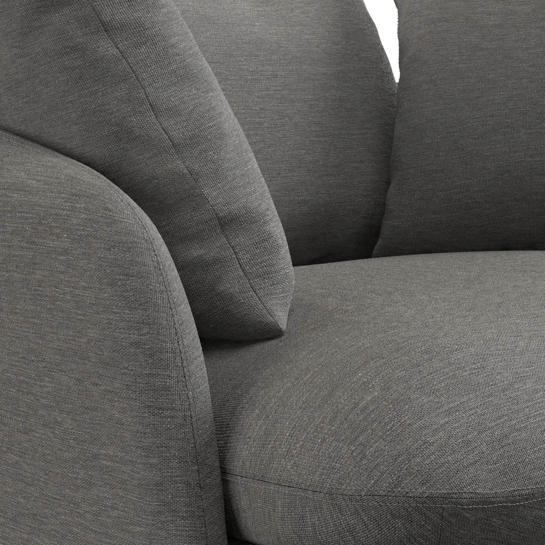 Leigh 47" Grand Swivel Lounge Chair - Silver Gray