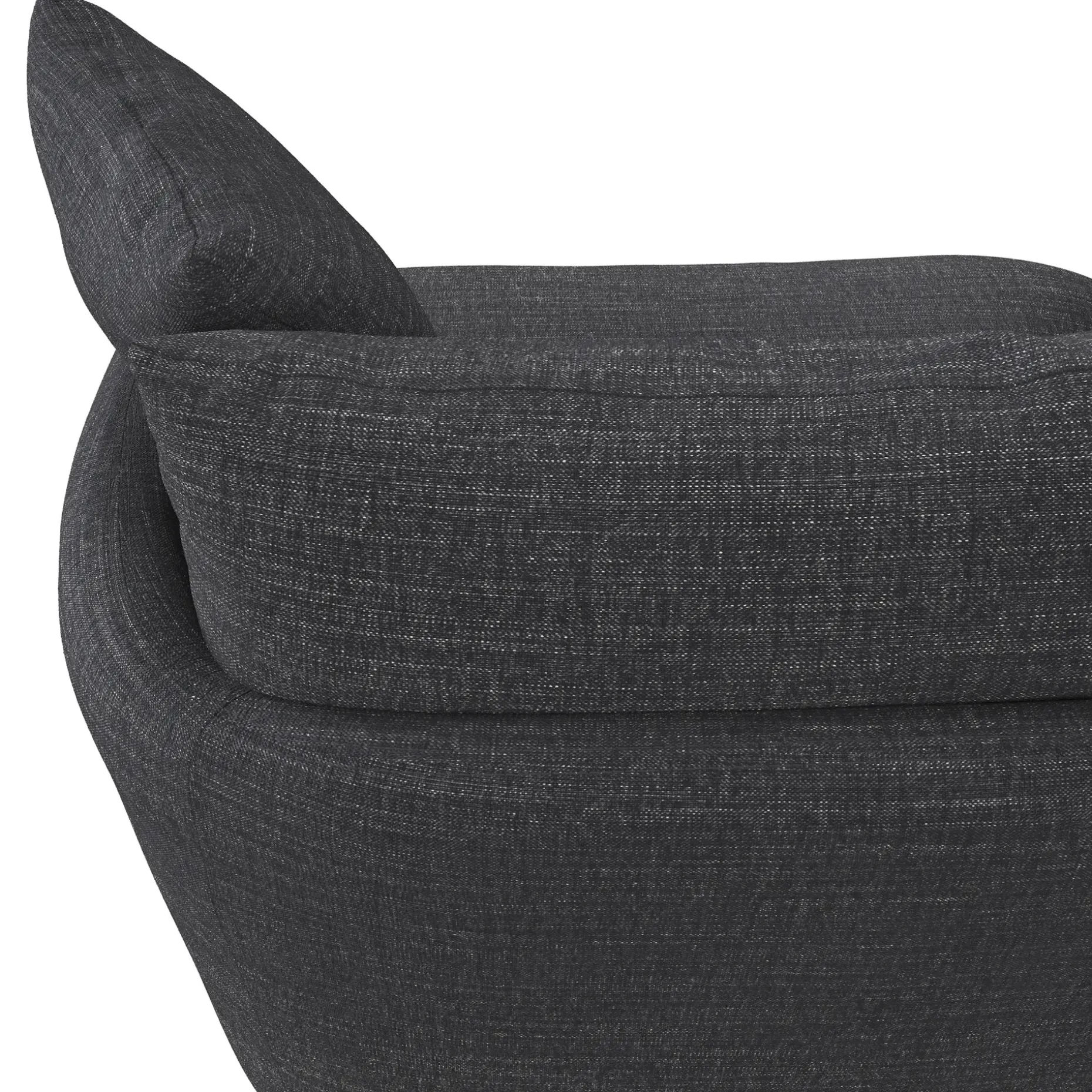 Leigh 47" Grand Swivel Lounge Chair - Napa Charcoal