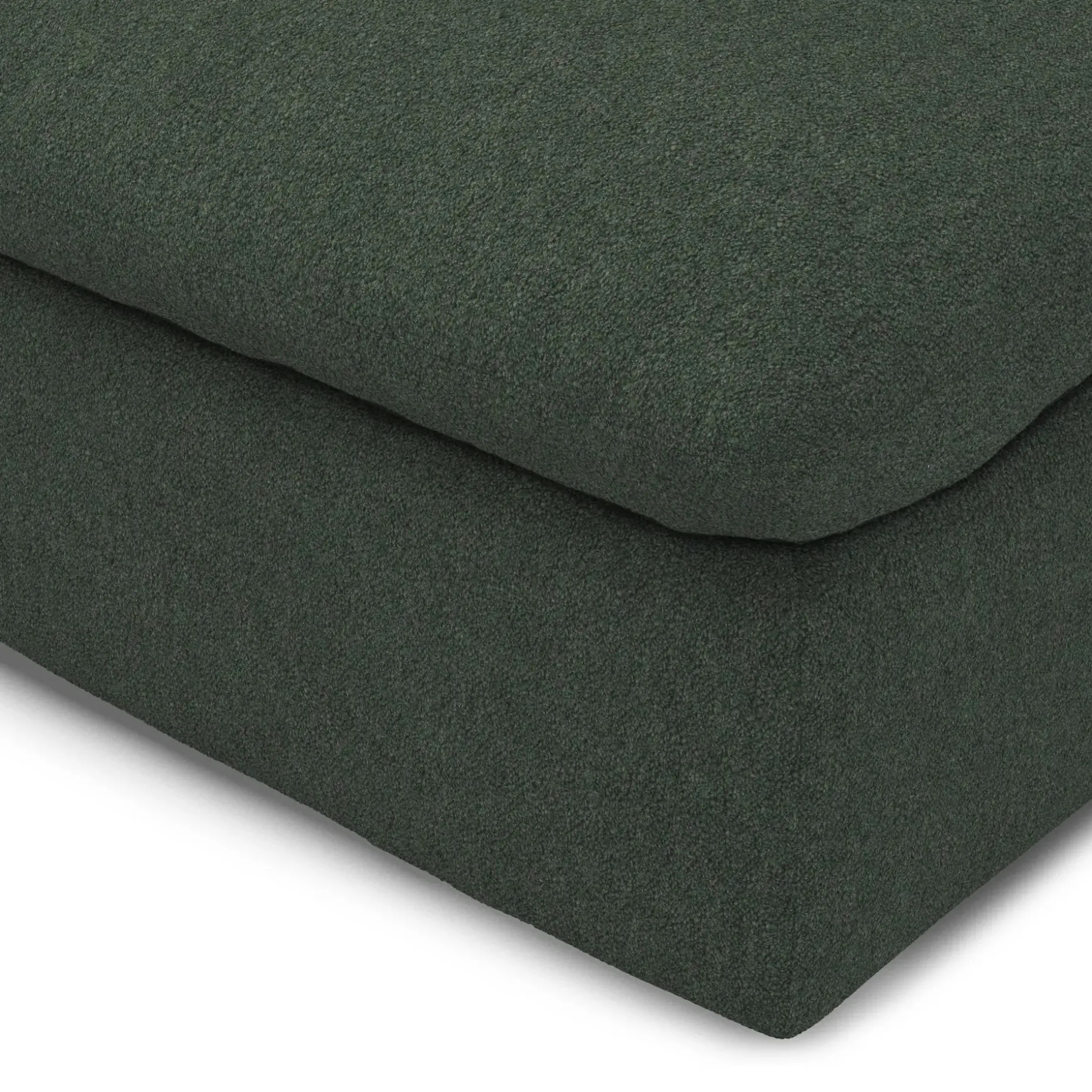 Leigh 46" Left Arm Module - Green Wool Bouclé