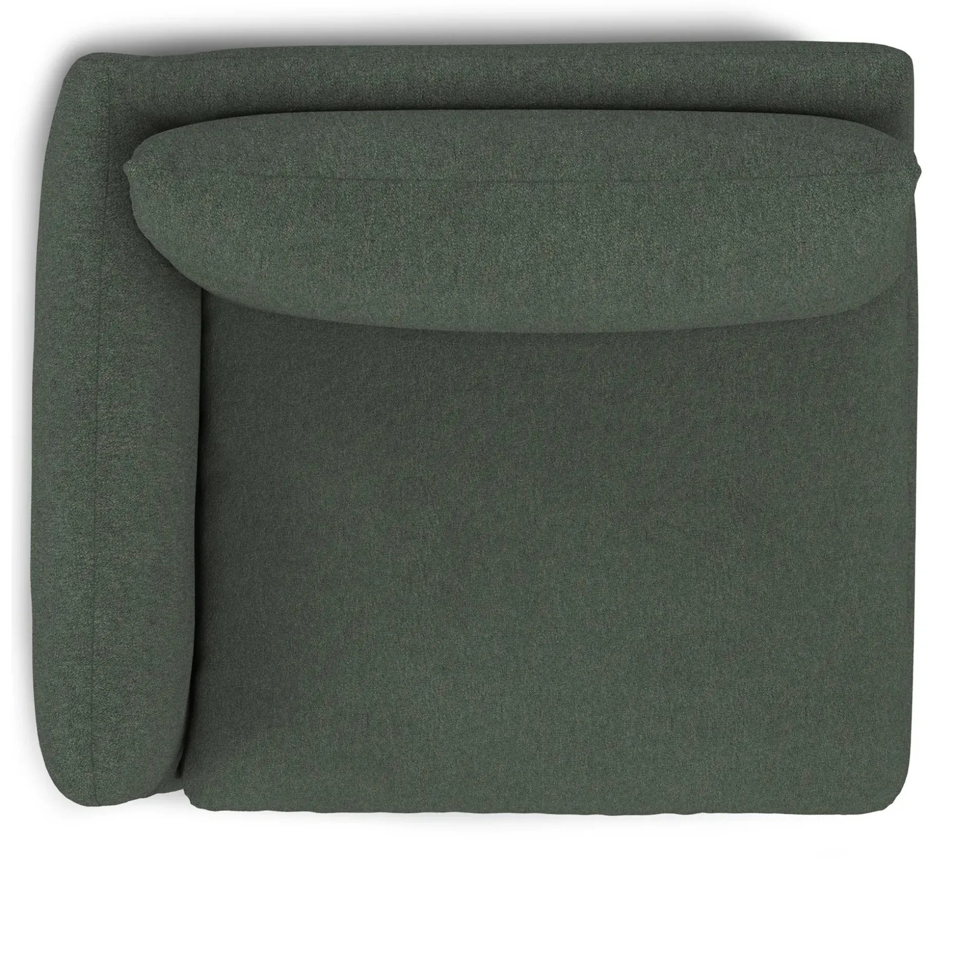 Leigh 46" Left Arm Module - Green Wool Bouclé